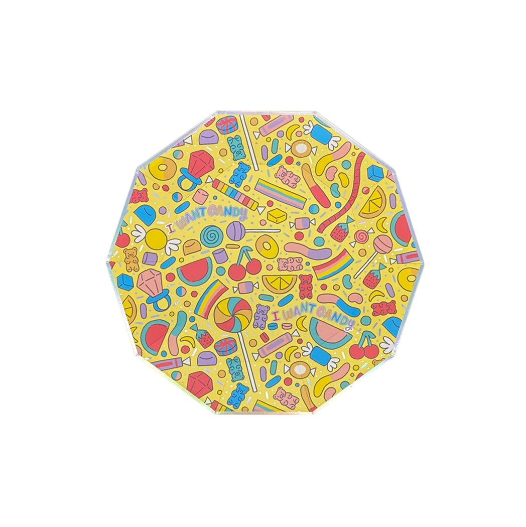 I Want Candy Large Plates (10 Per Pack)