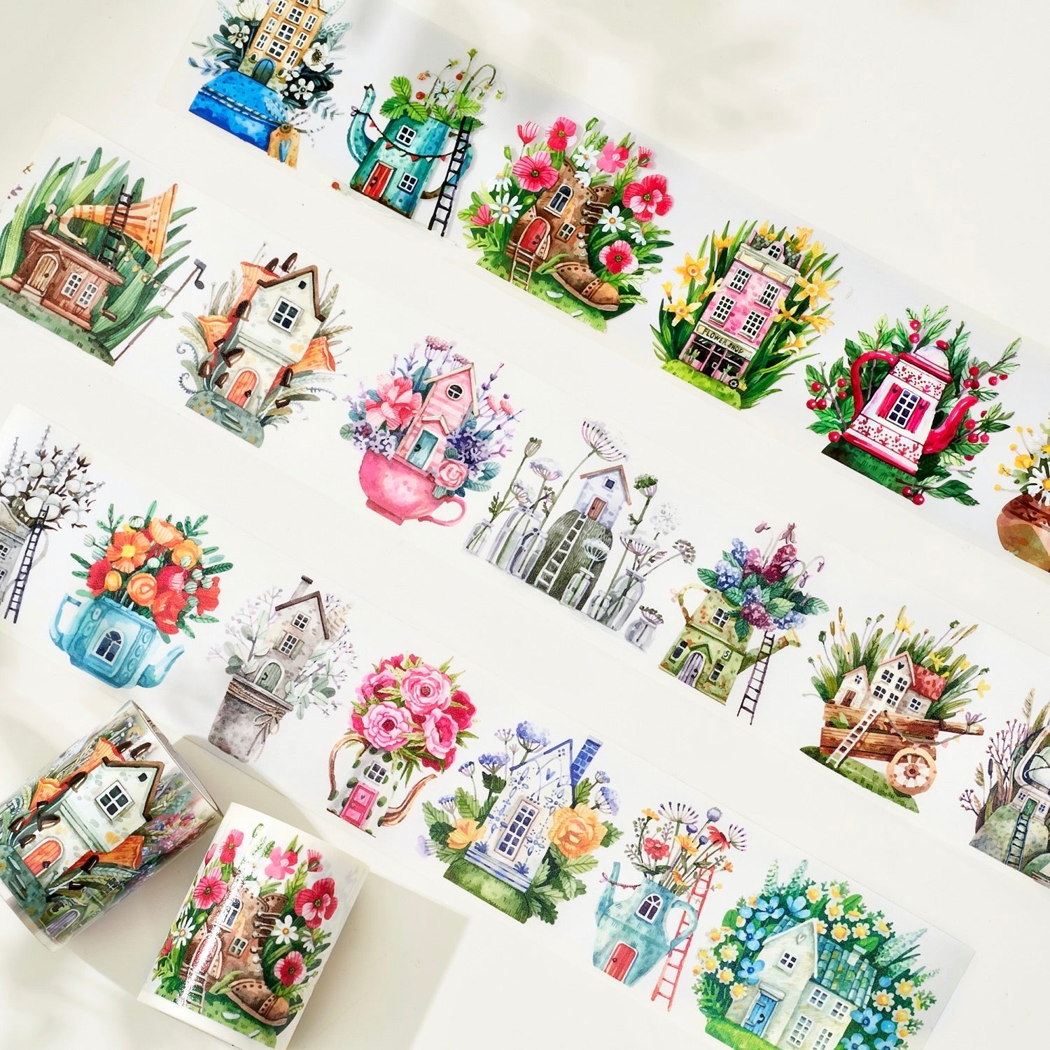 Forest Houses Wide Washi / PET Tape by The Washi Tape Shop