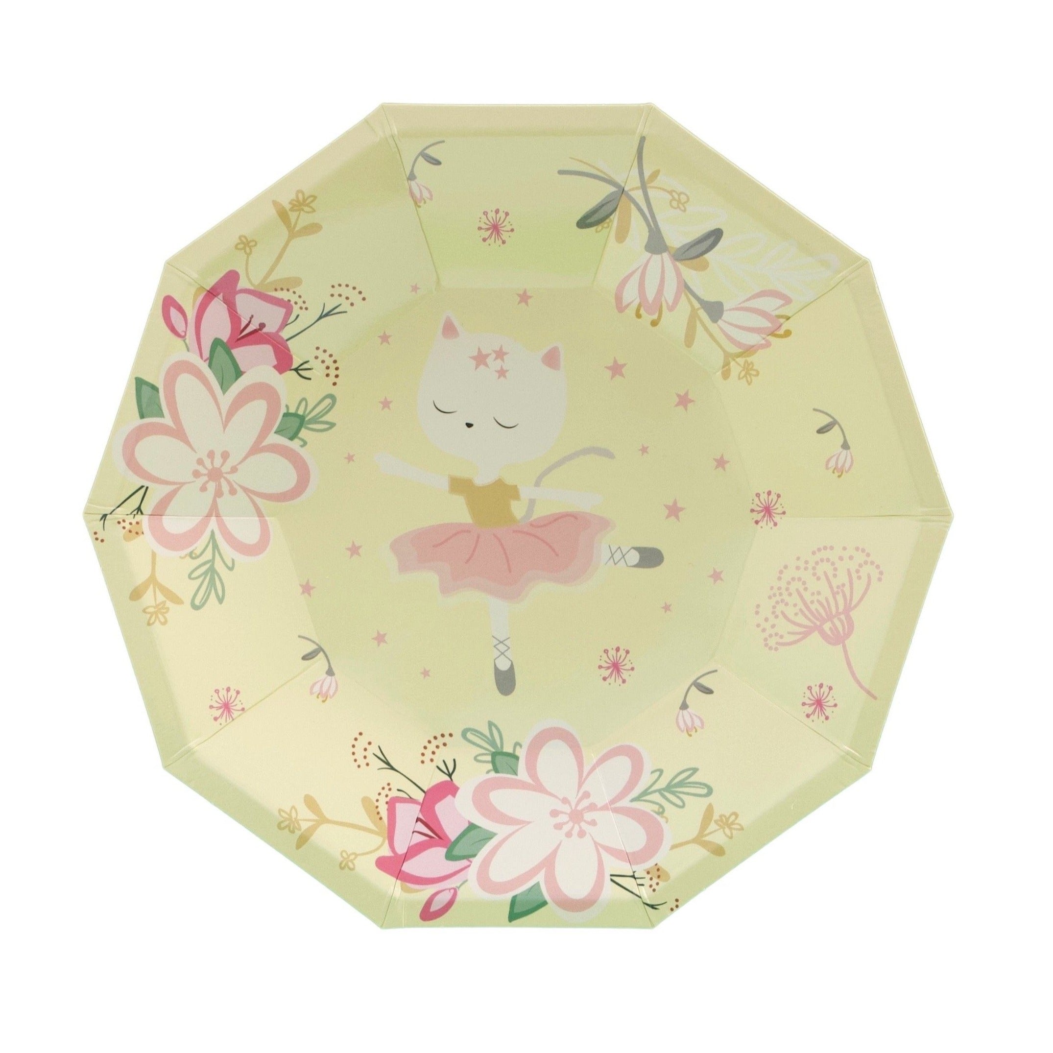 Cat Ballerina Small Plates (set Of 8)