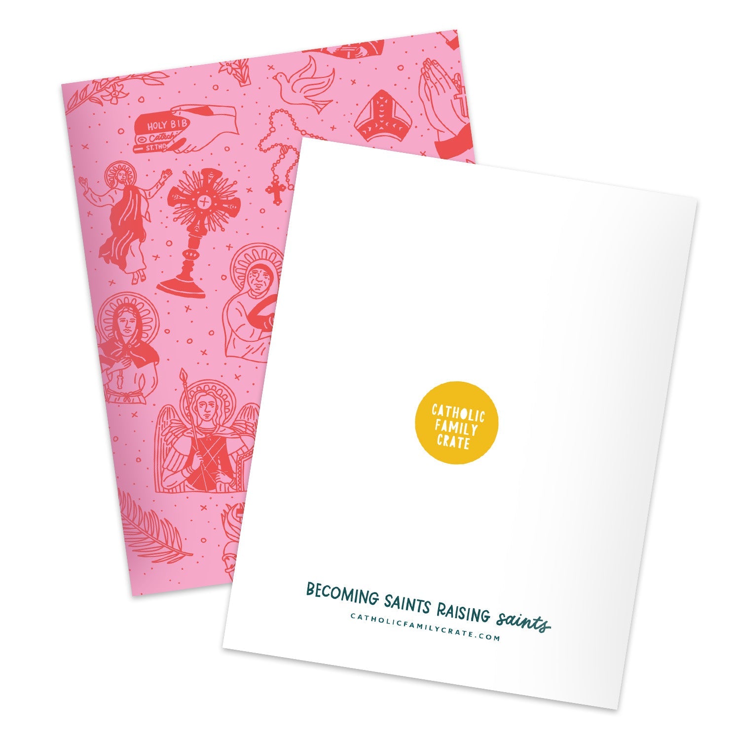 Catholic Pattern Greeting Cards (set Of 8)