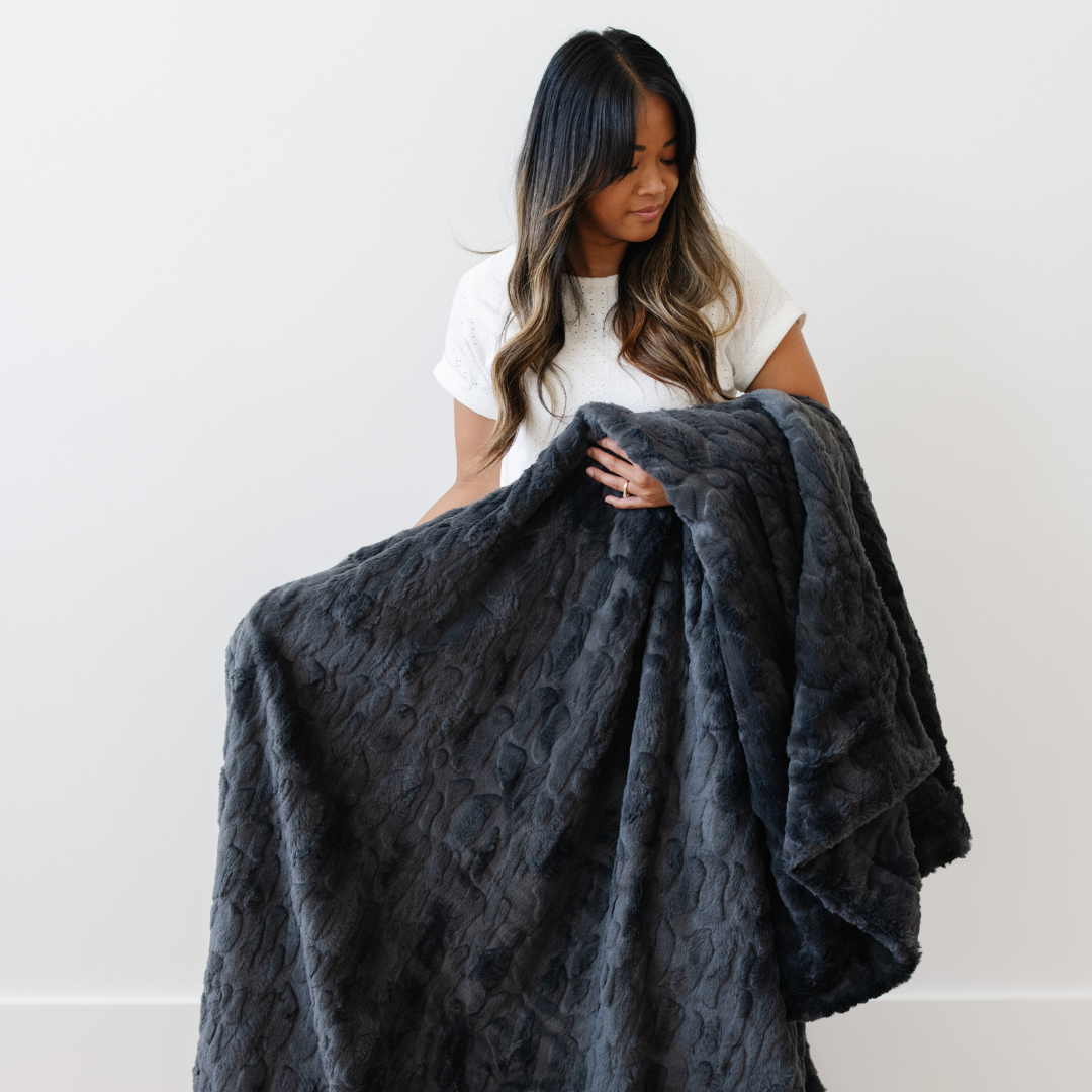Patterned Faux Fur Throw Blankets