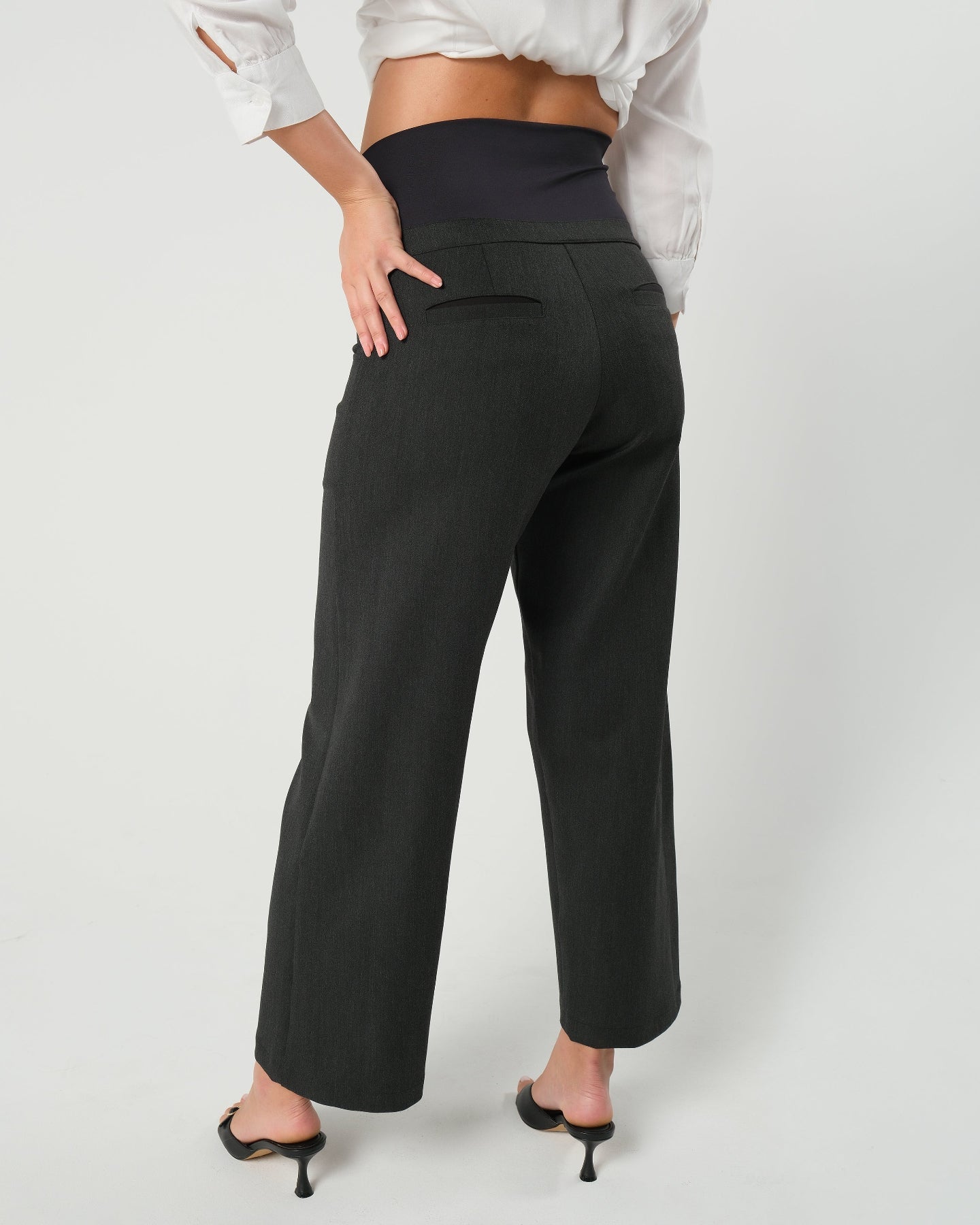Nathalie Wide Leg Black Maternity Trouser (regular & Petite)