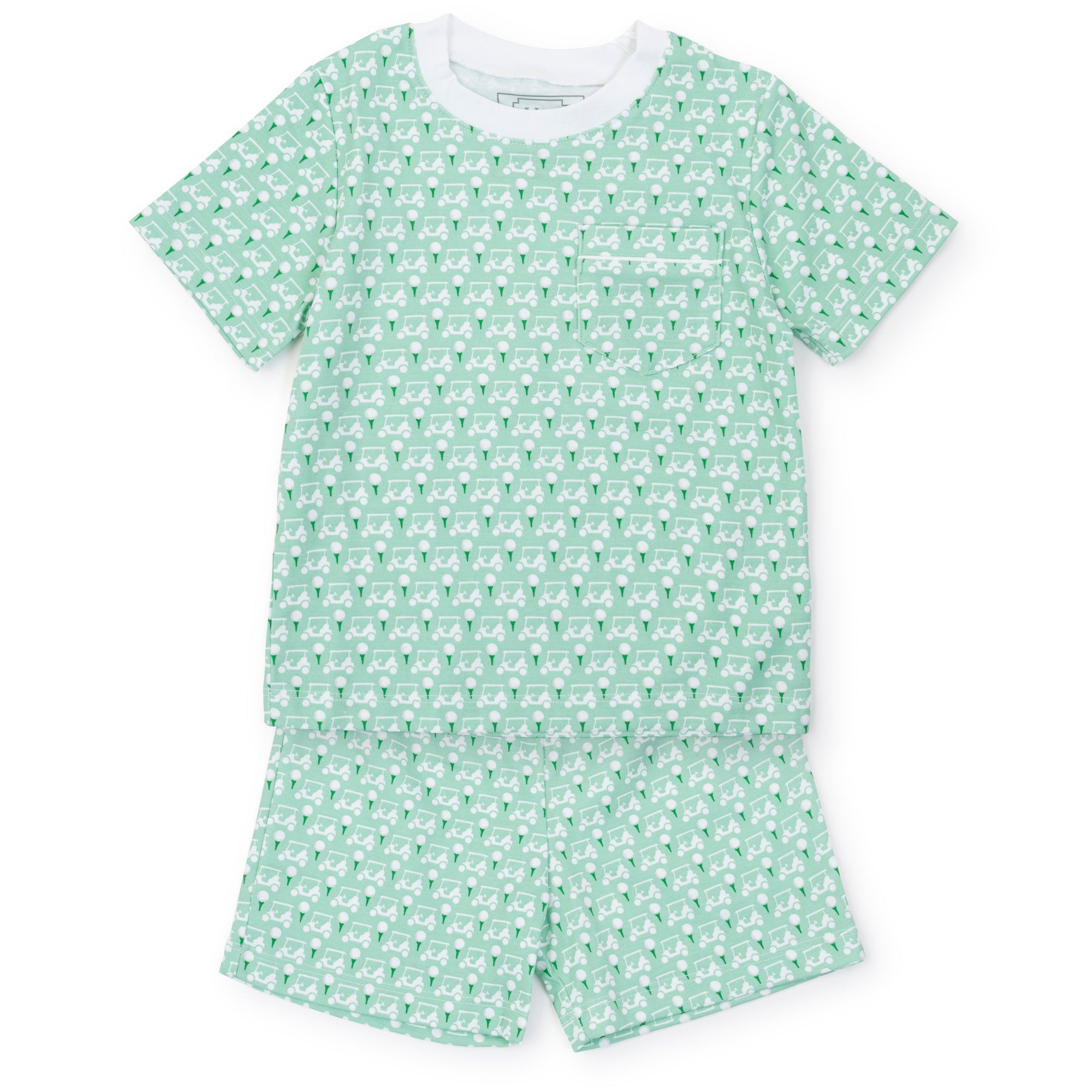 Charles Boys' Pima Cotton Short Set - Golf Putting Green