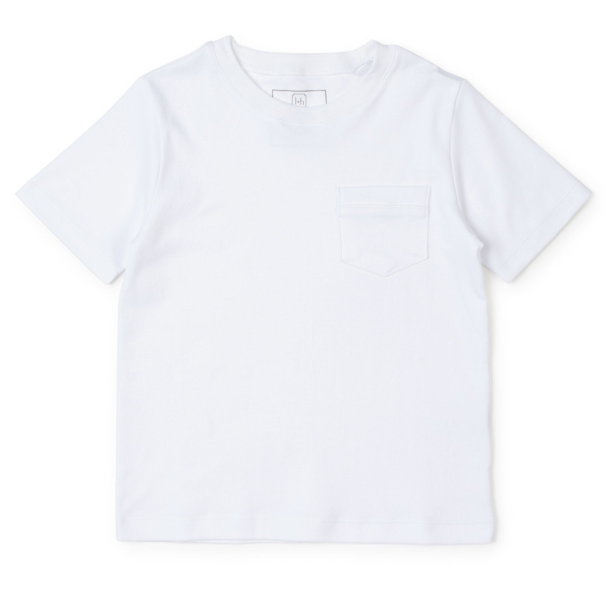 Charles Boys' Pima Cotton Pocket T-shirt - White