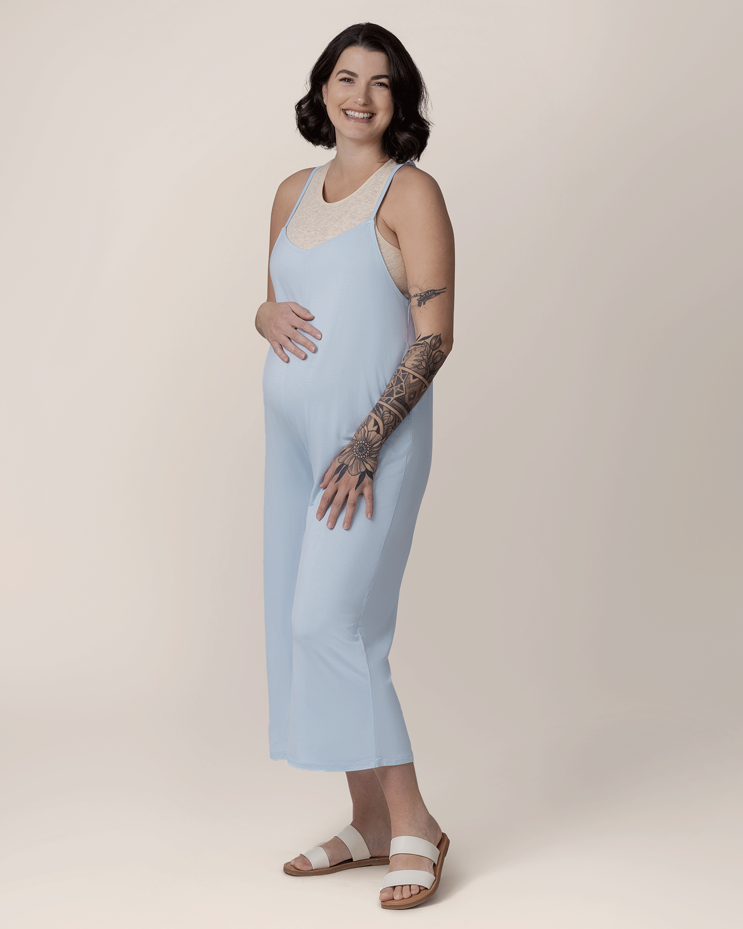 Charlie Maternity & Nursing Romper | French Blue