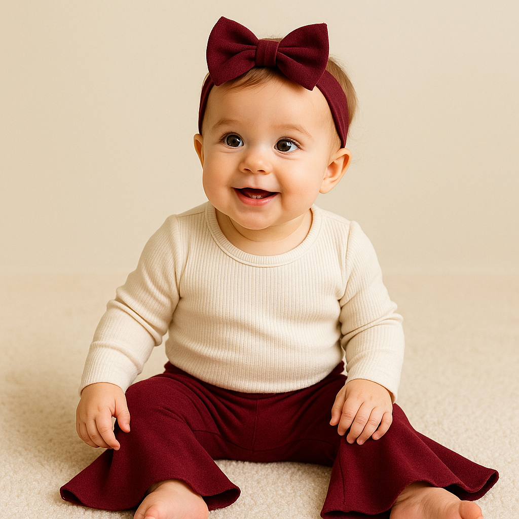 Burgundy Baby Bell Bottoms