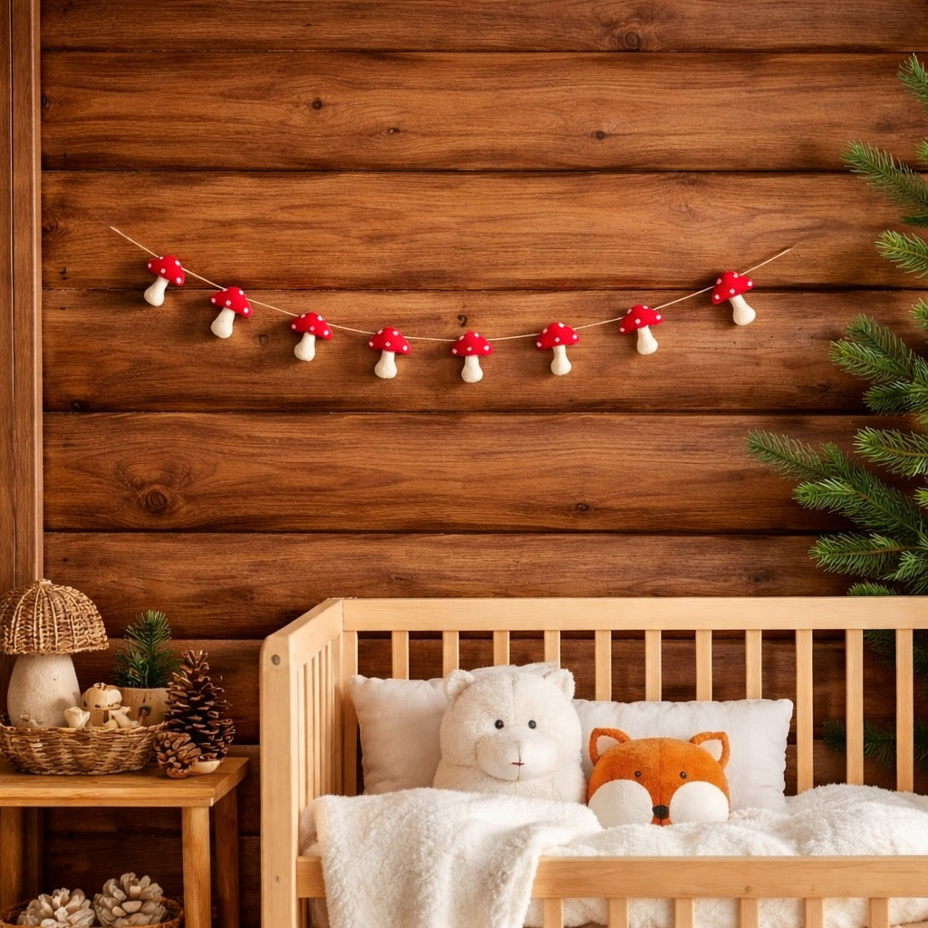 Felt Mushroom Garland