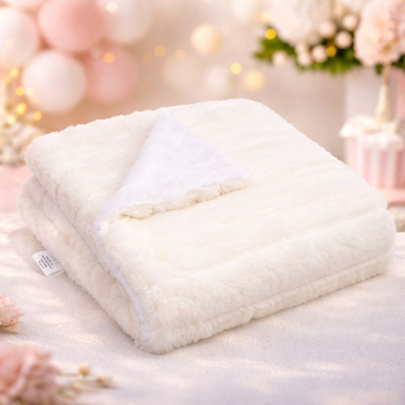 Wave Ivory Blanket