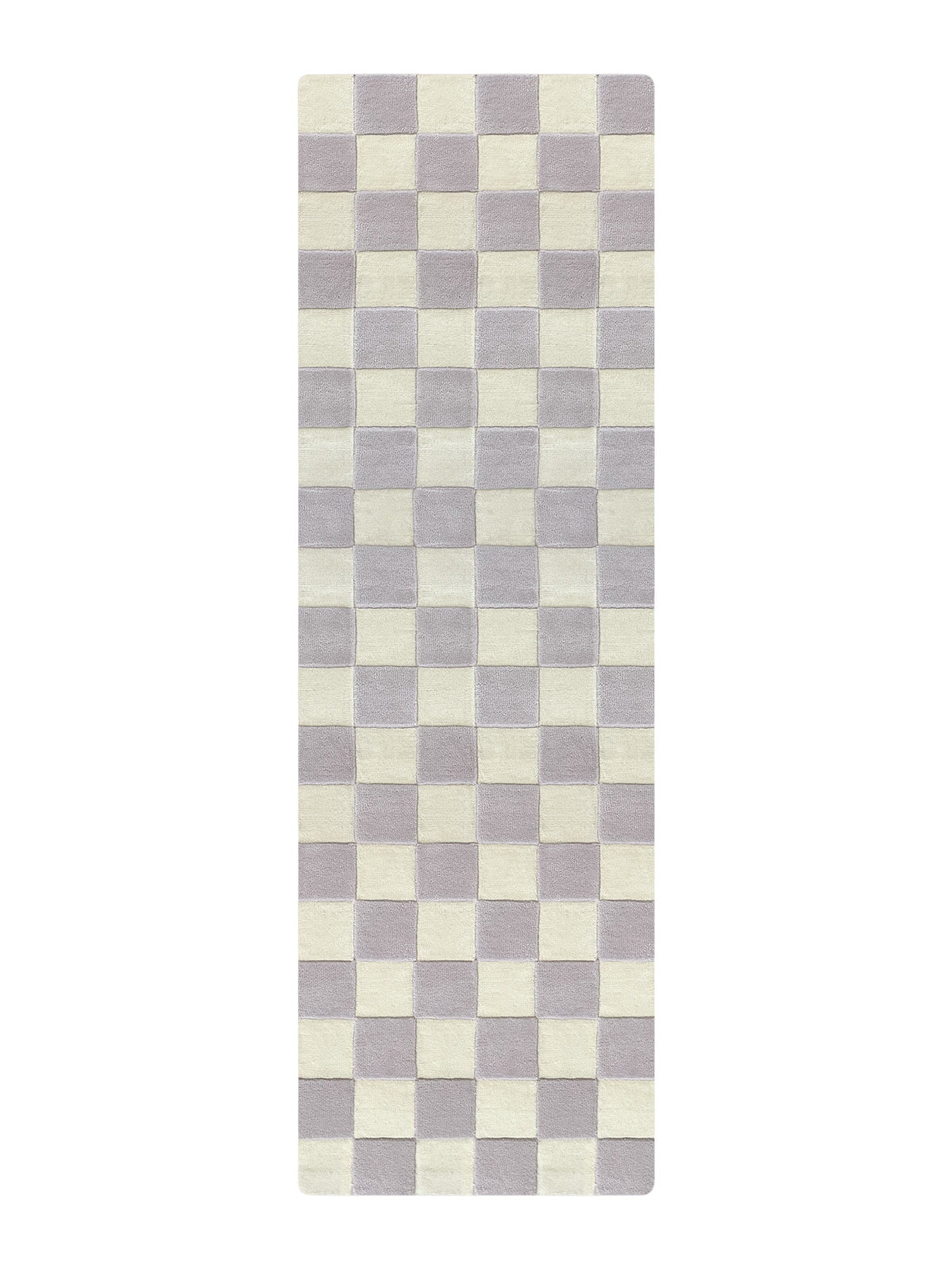Rug Checkerboard Lilac 2.6 X 8.2 Ft