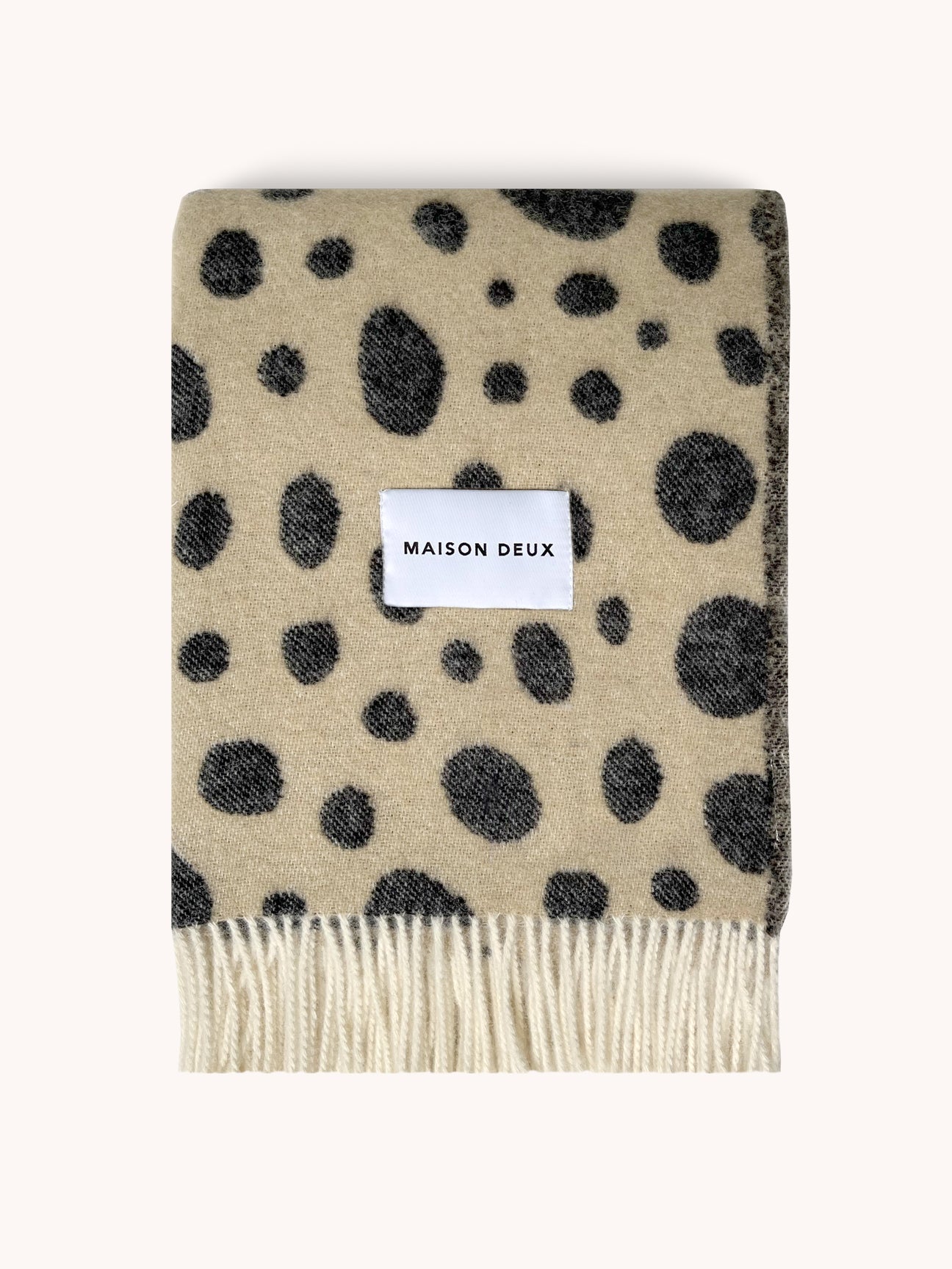Blanket Cheetah Beige / Black Print 4.25 X 6.5 Ft