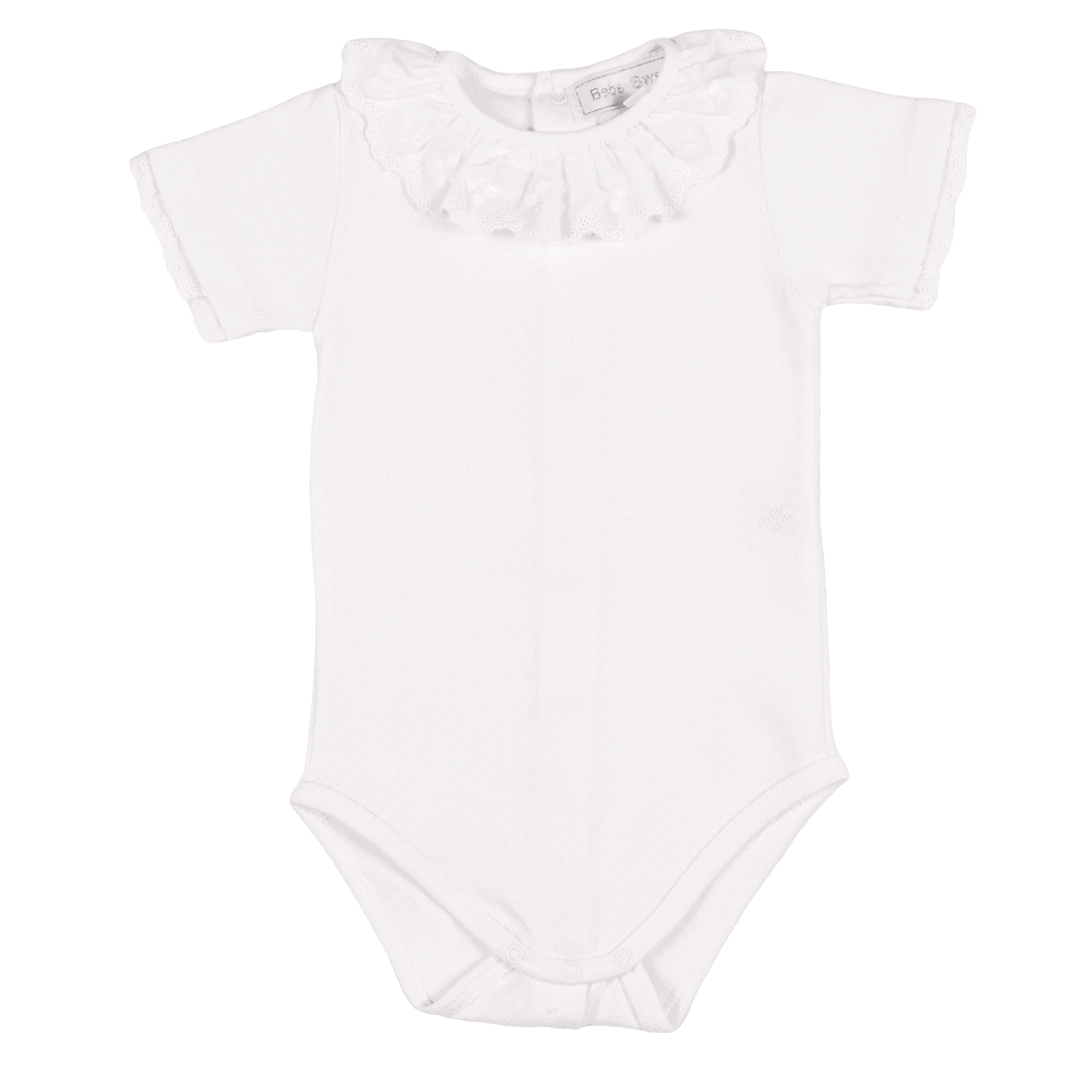 Chely | Girls White Cotton Bodysuit