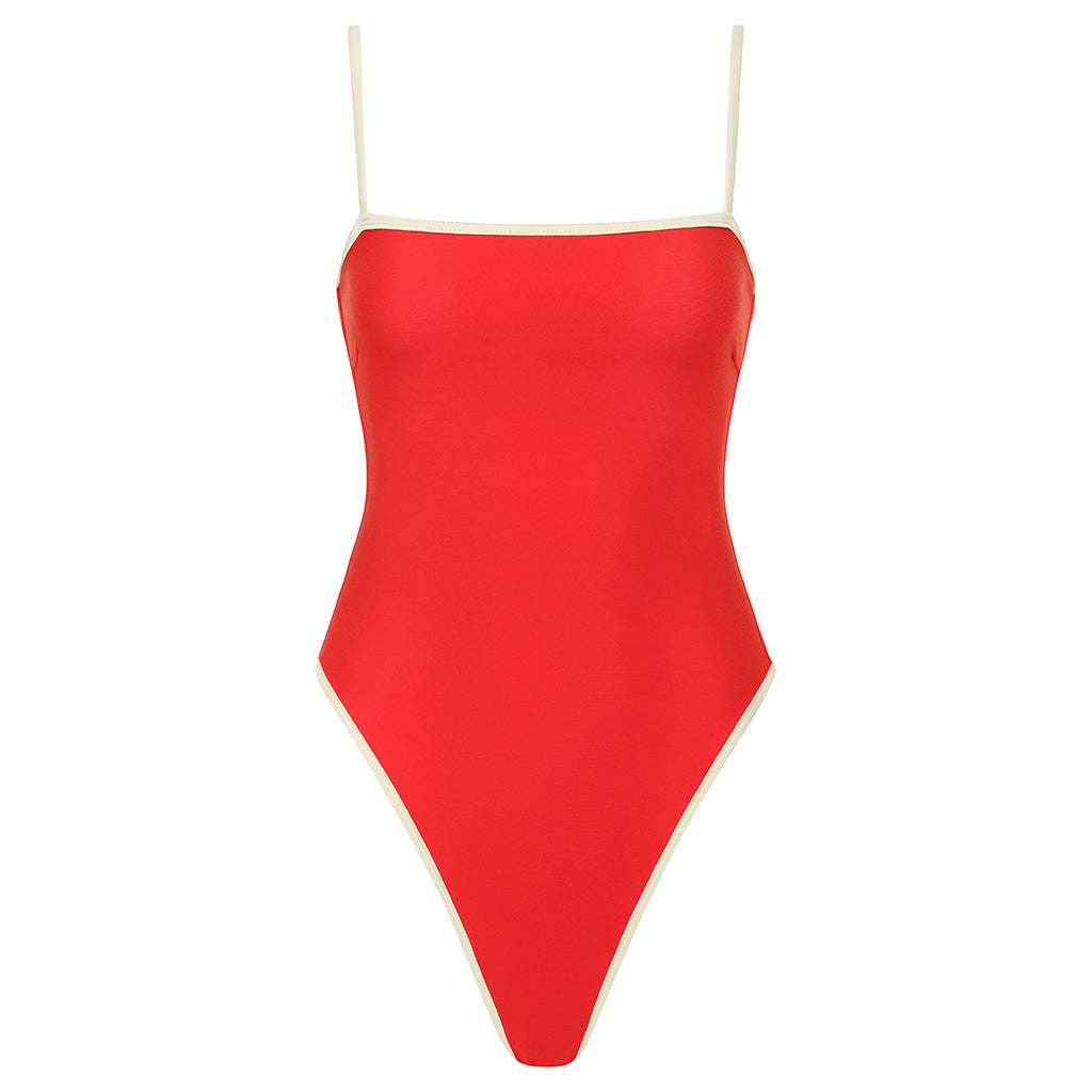 Cherry Cream Binded Jacelyn One-piece