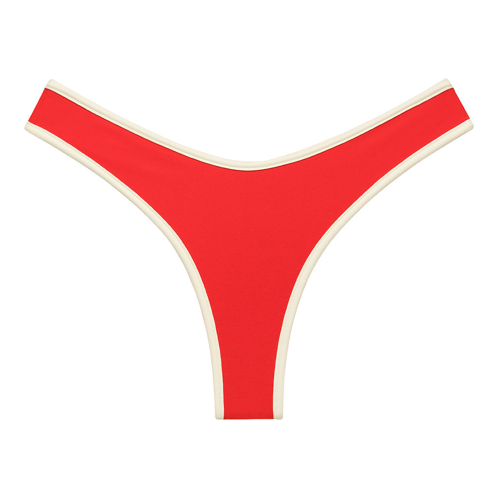 Cherry Cream Binded Lulu Bikini Bottom