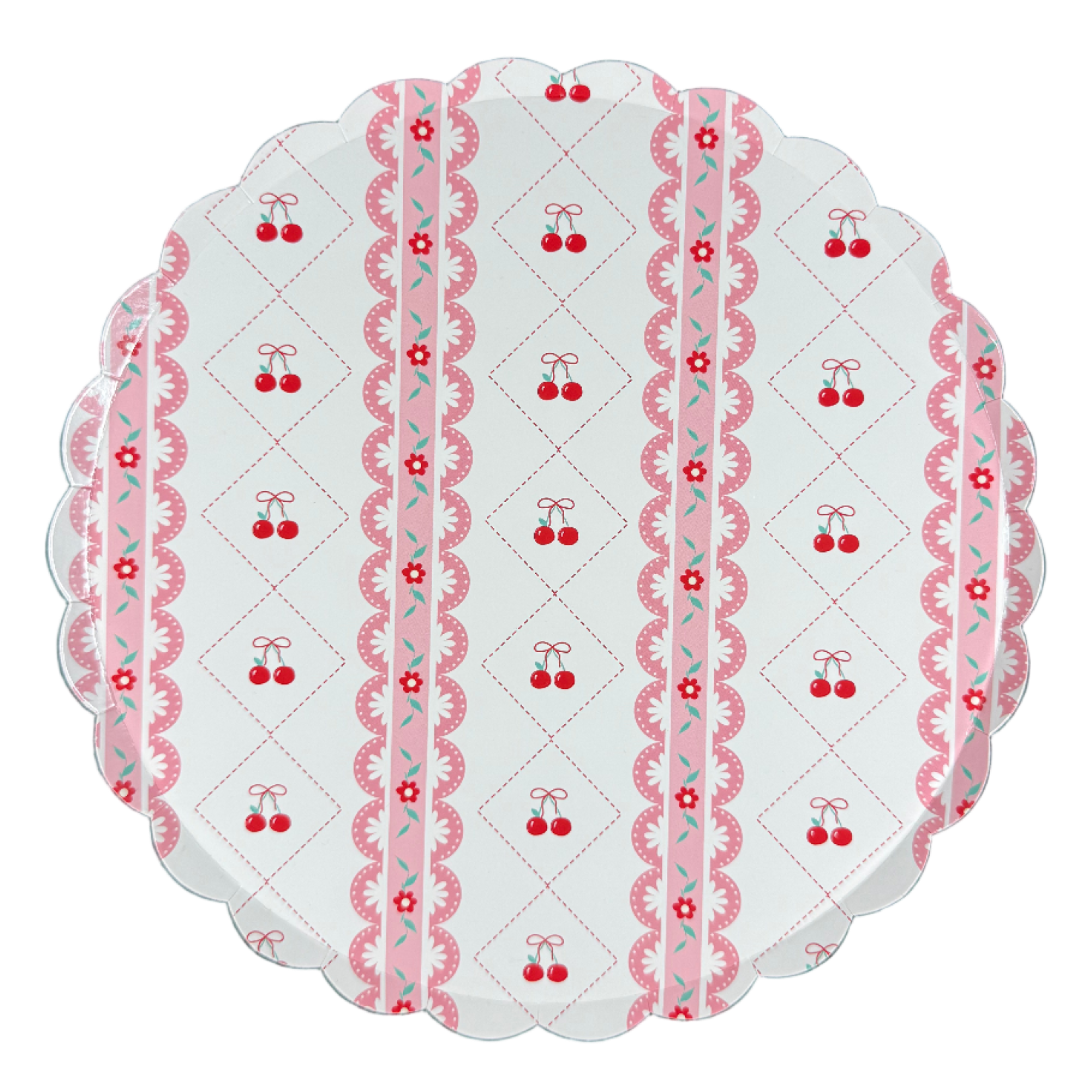 Cherry Coquette Large Plates 10" (8 Pack)