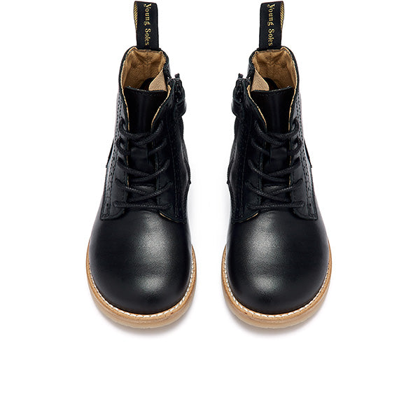 Chester Brogue Boot Black Leather