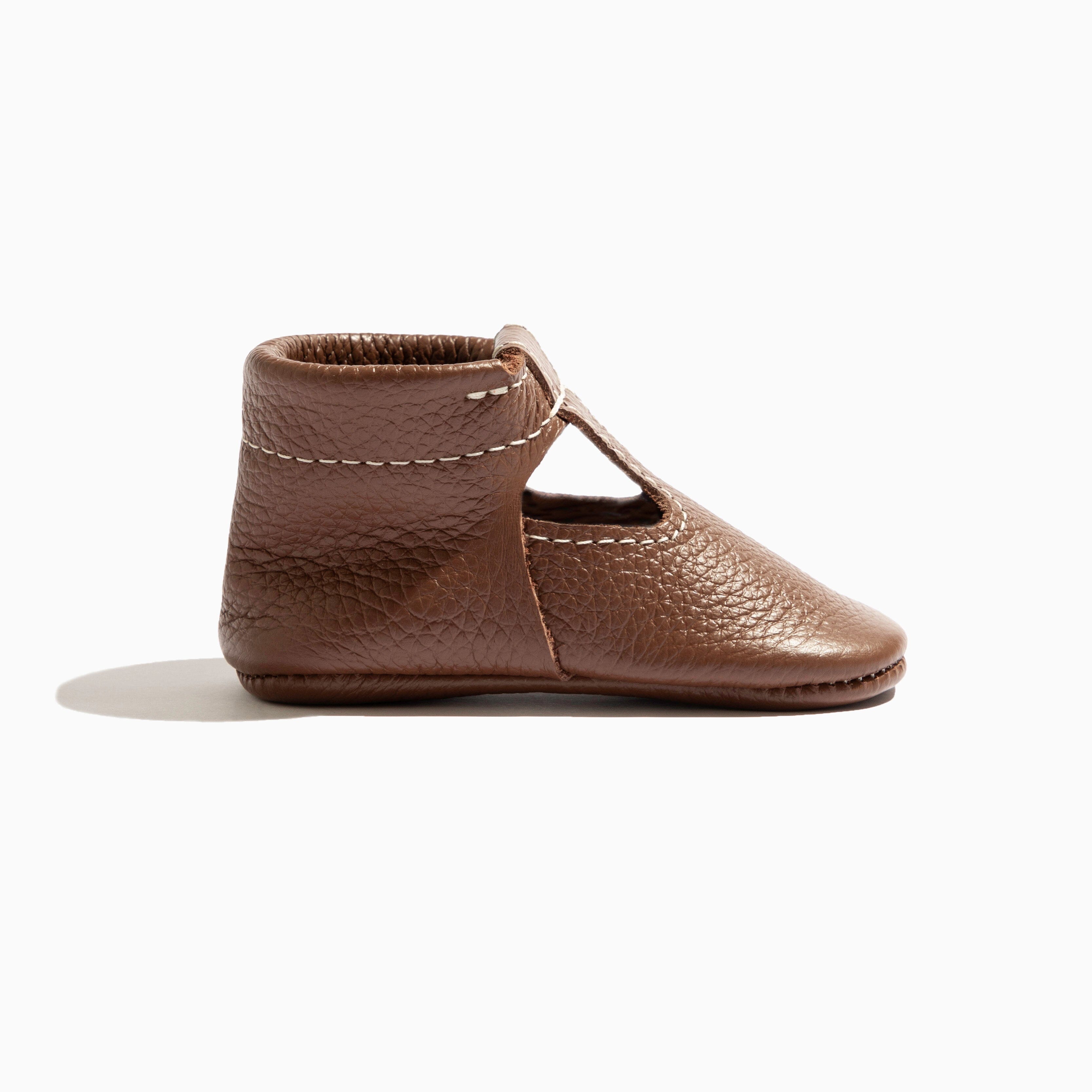 Chestnut T-bar Baby Shoe