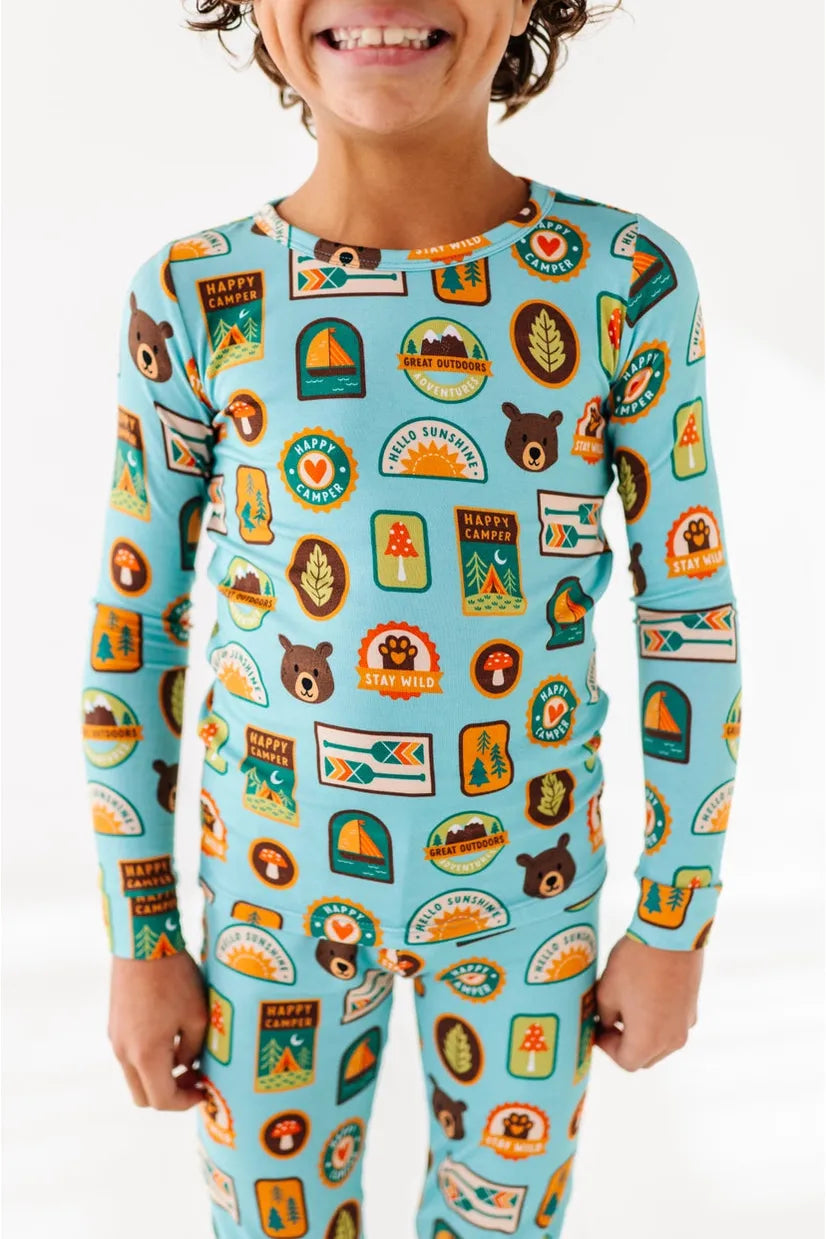 Bamboo Pajama Set - Let's Explore Nature Badges
