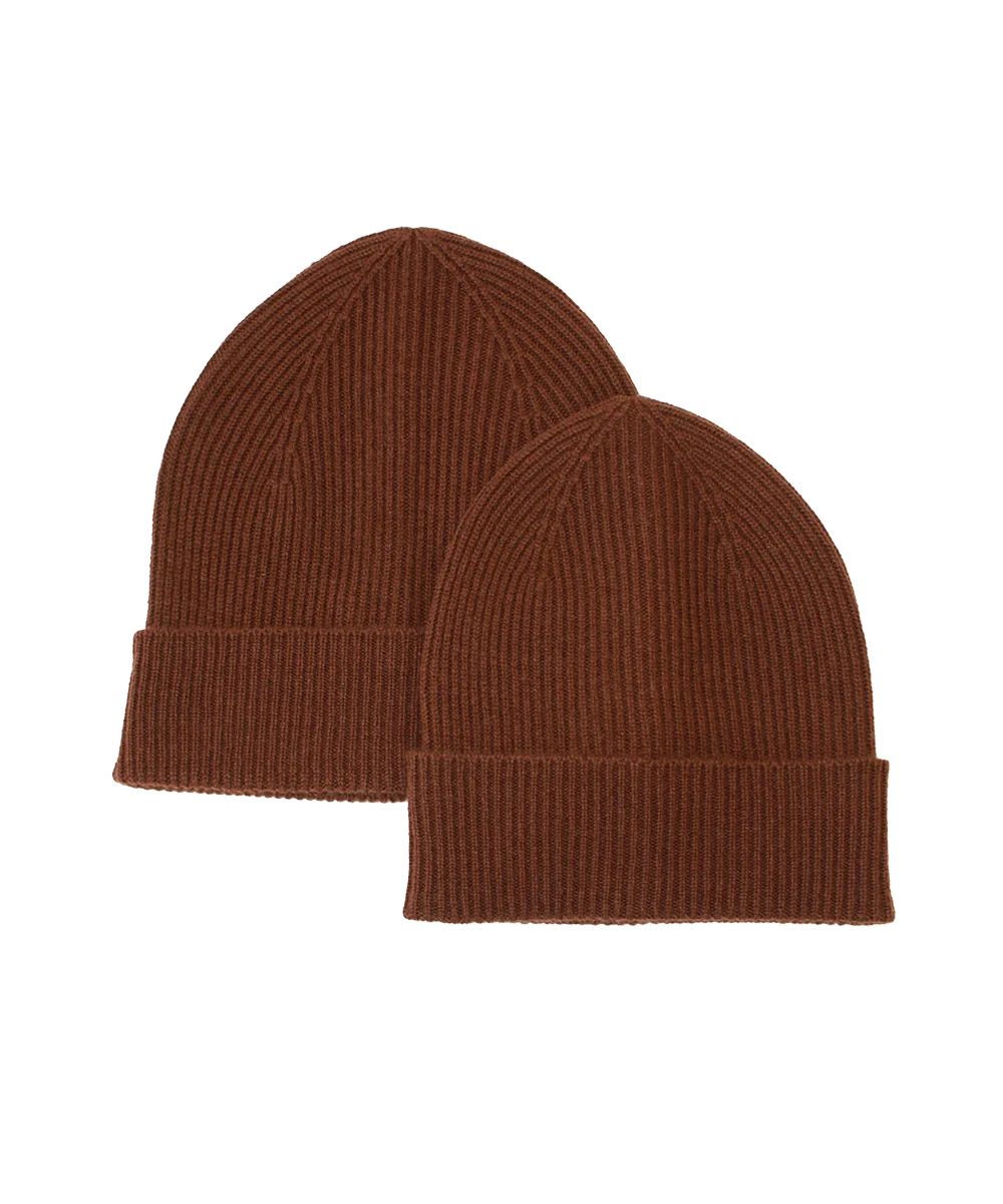 Adult + Mini Beanie Set - Chocolate