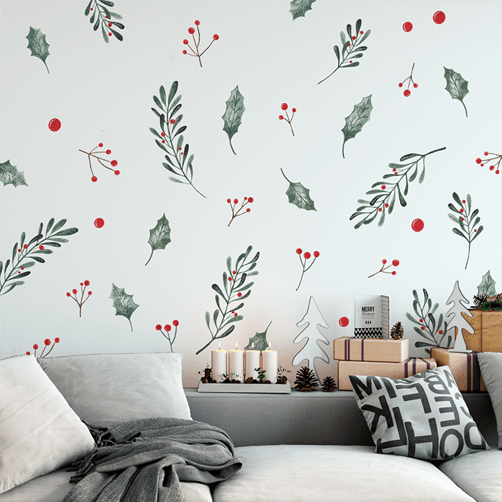 Christmas Holly Wall Decals