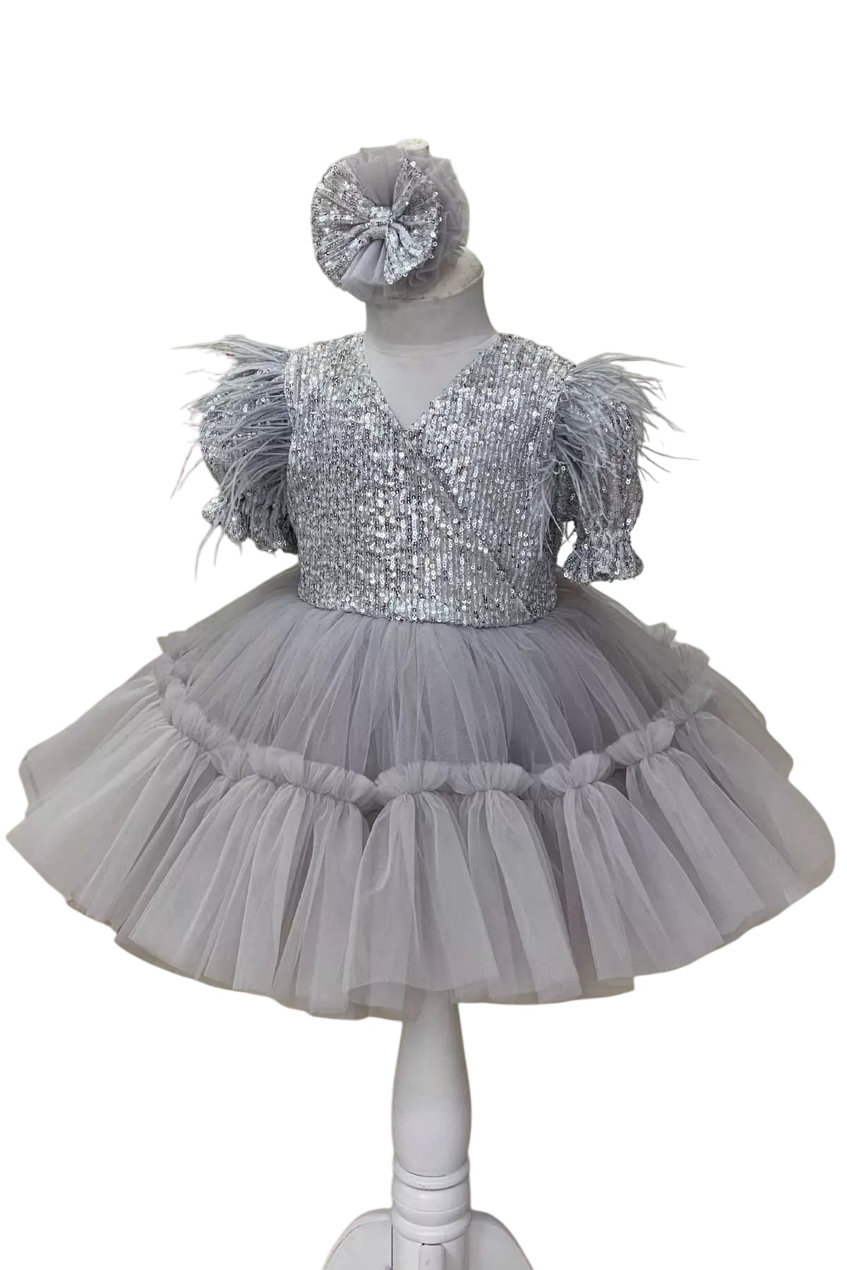 Clara Gray Party Dress