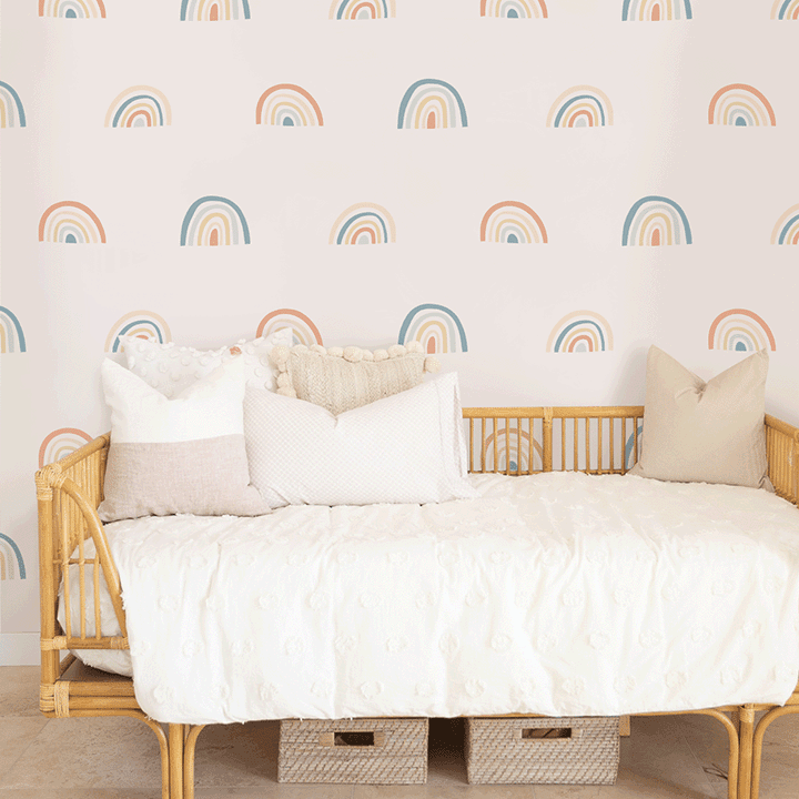 Mini Ombre Rainbows Wall Decals
