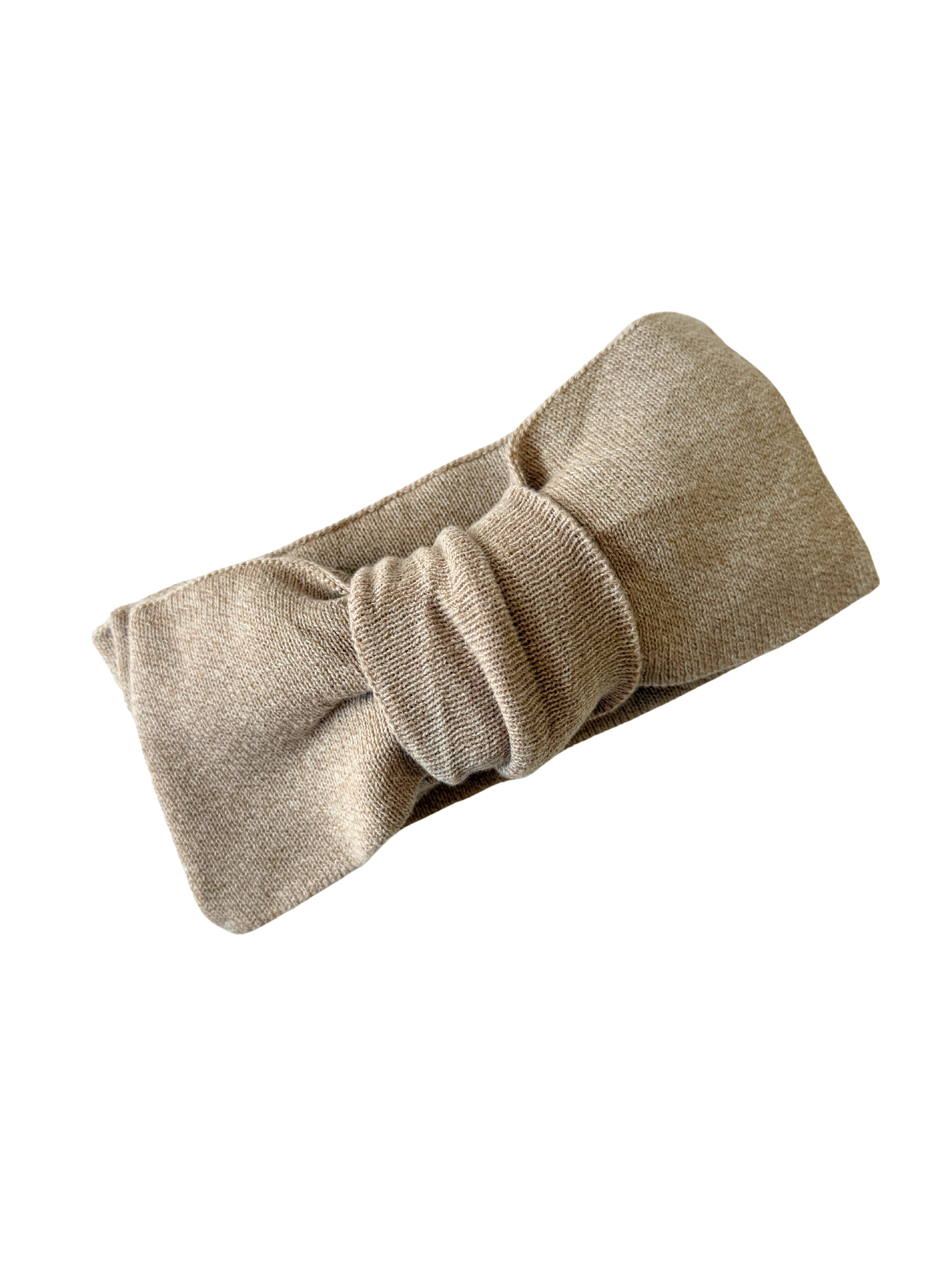 Classic Bow Headband - Heather Beige