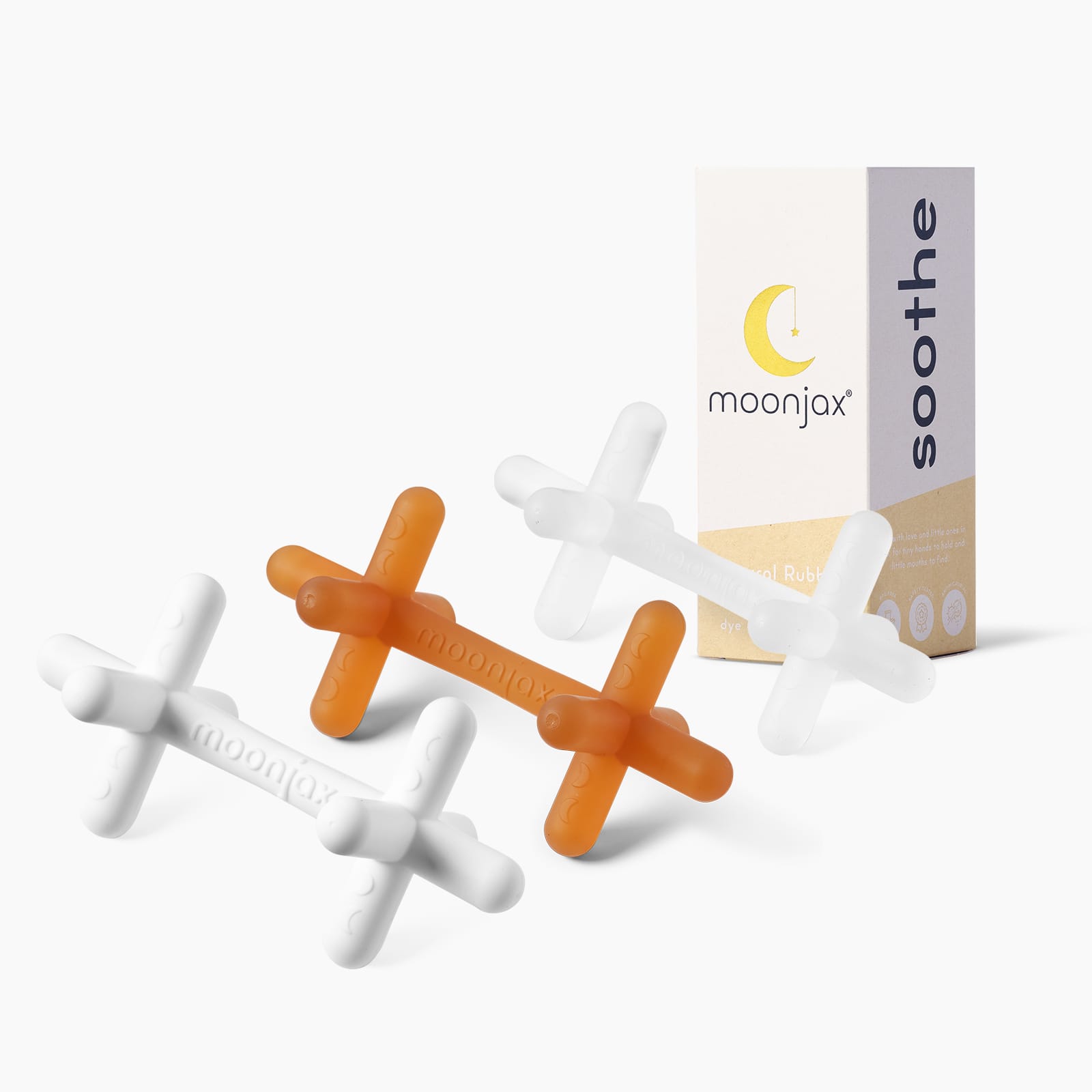 3-pack Mix & Match Patented Moonjax®best Baby Teether
