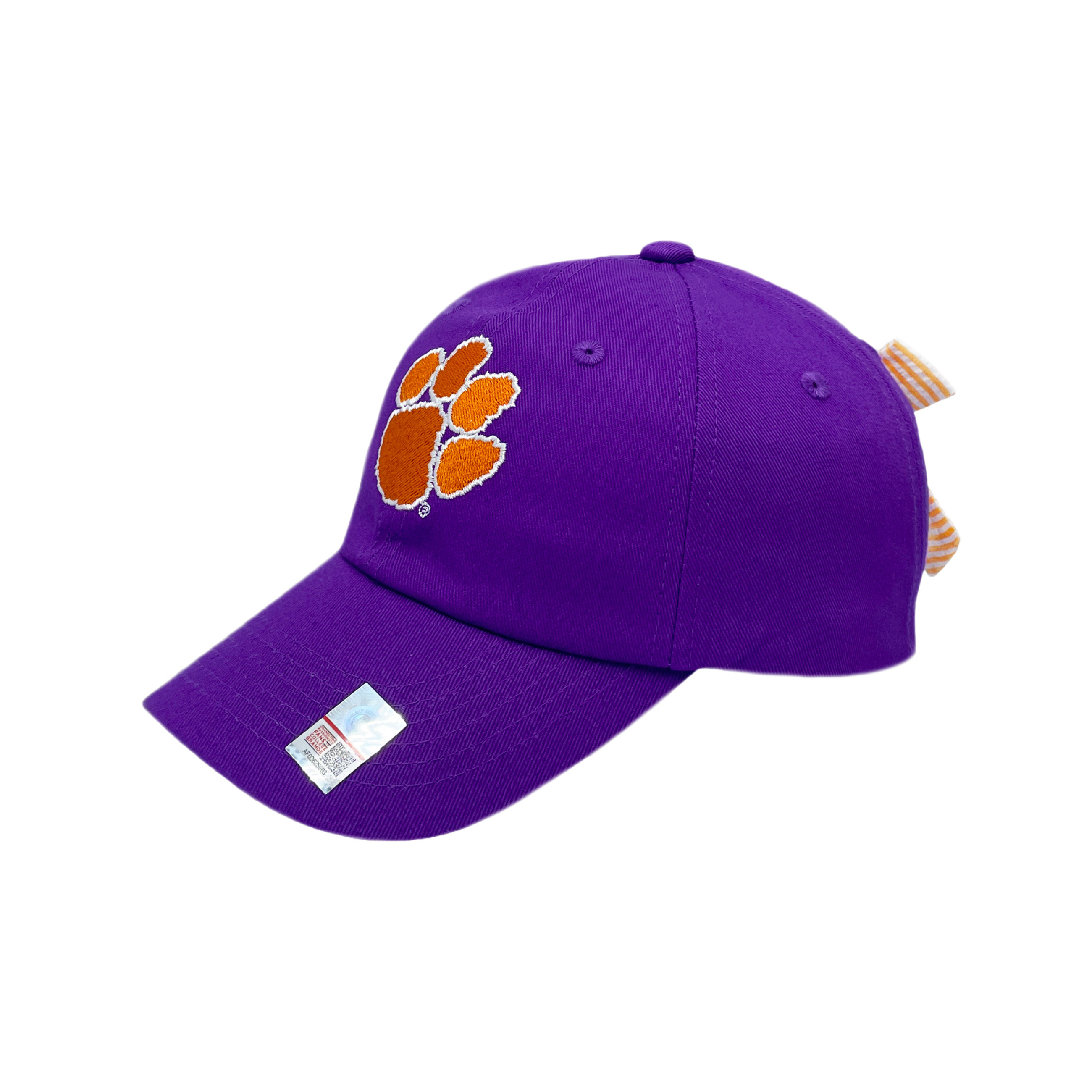 Officially Licensed Clemson Tigers Bow Baseball Hat (baby/toddler)