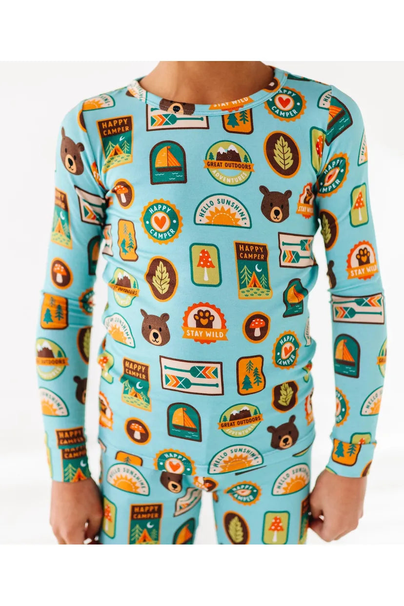 Bamboo Pajama Set - Let's Explore Nature Badges