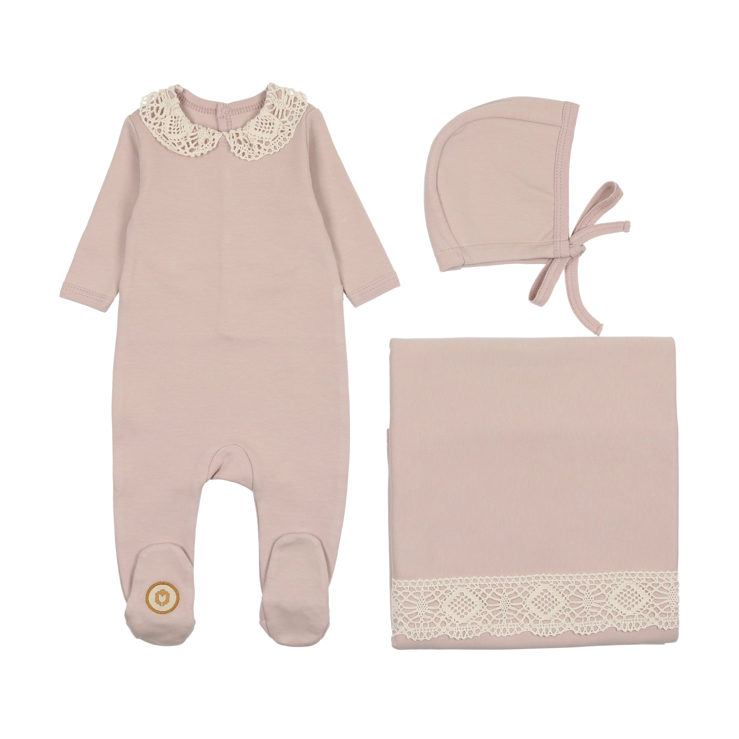 Collar And Crochet Layette Set