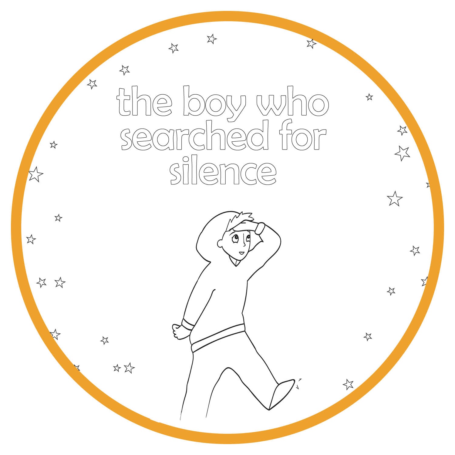 Printable Coloring Pages- The Boy Who Searched For Silence