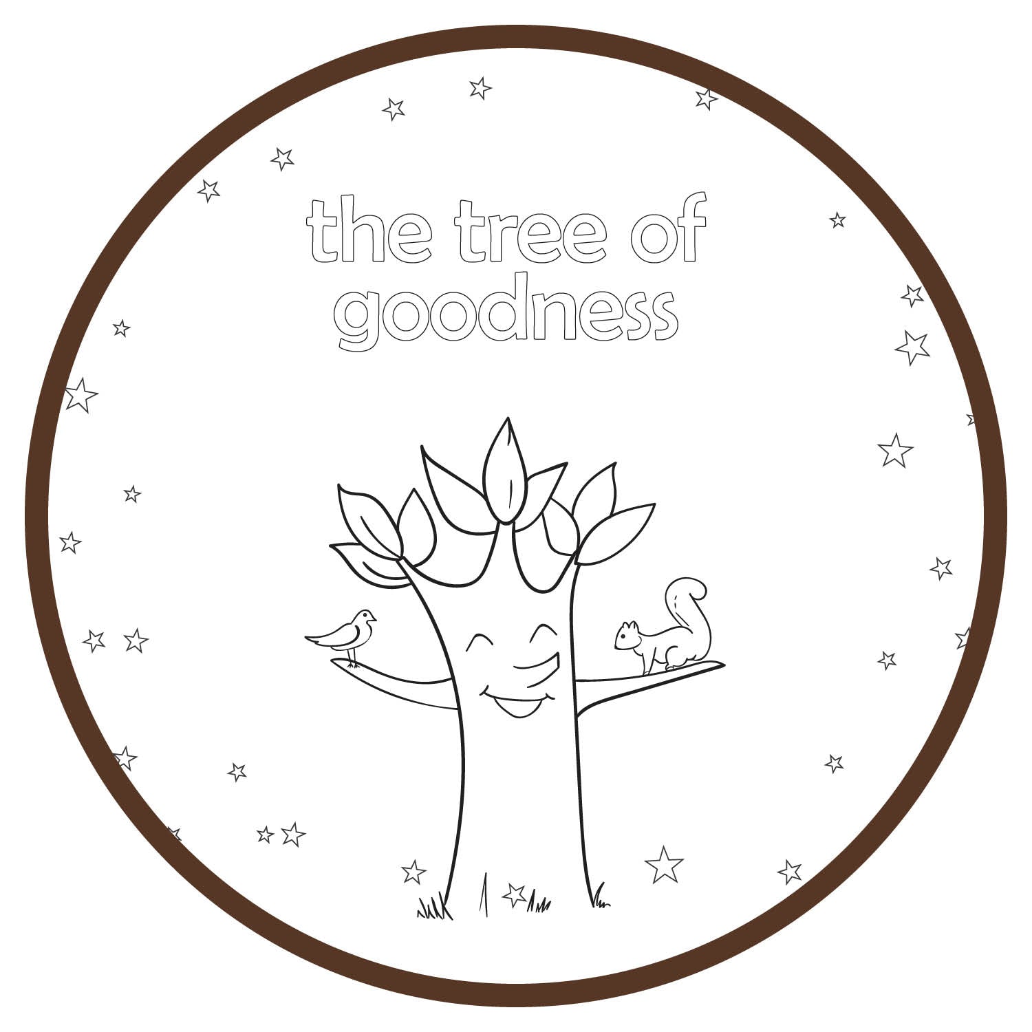 Printable Coloring Pages - The Tree Of Goodness