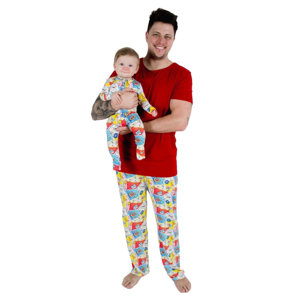 Comic Hero Bamboo Men's Pajama Set