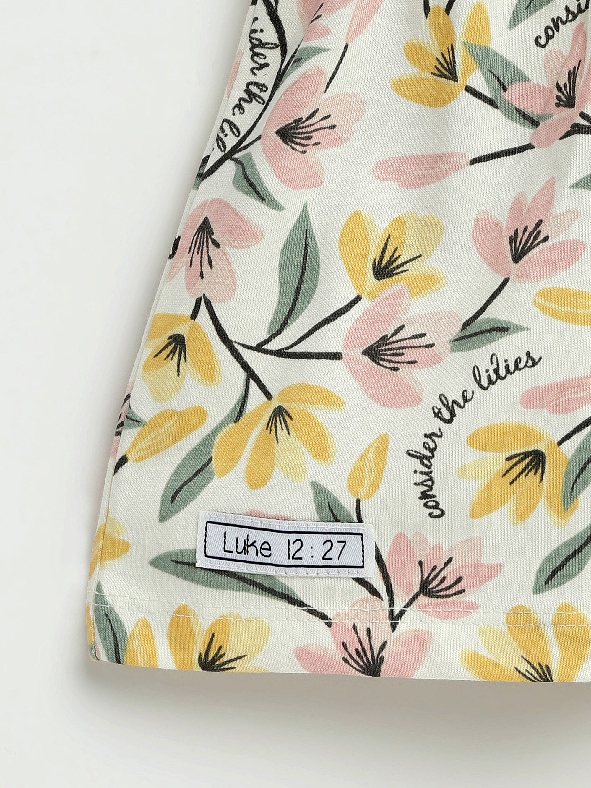 Consider The Lilies Short Sleeve Twirl Dress Bodysuit Cotton