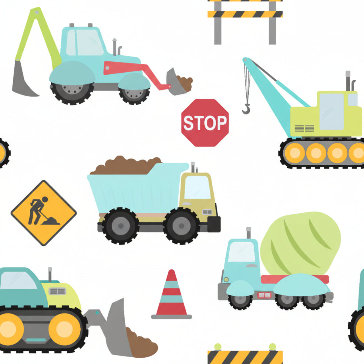 Construction Trucks Minky Baby Blanket
