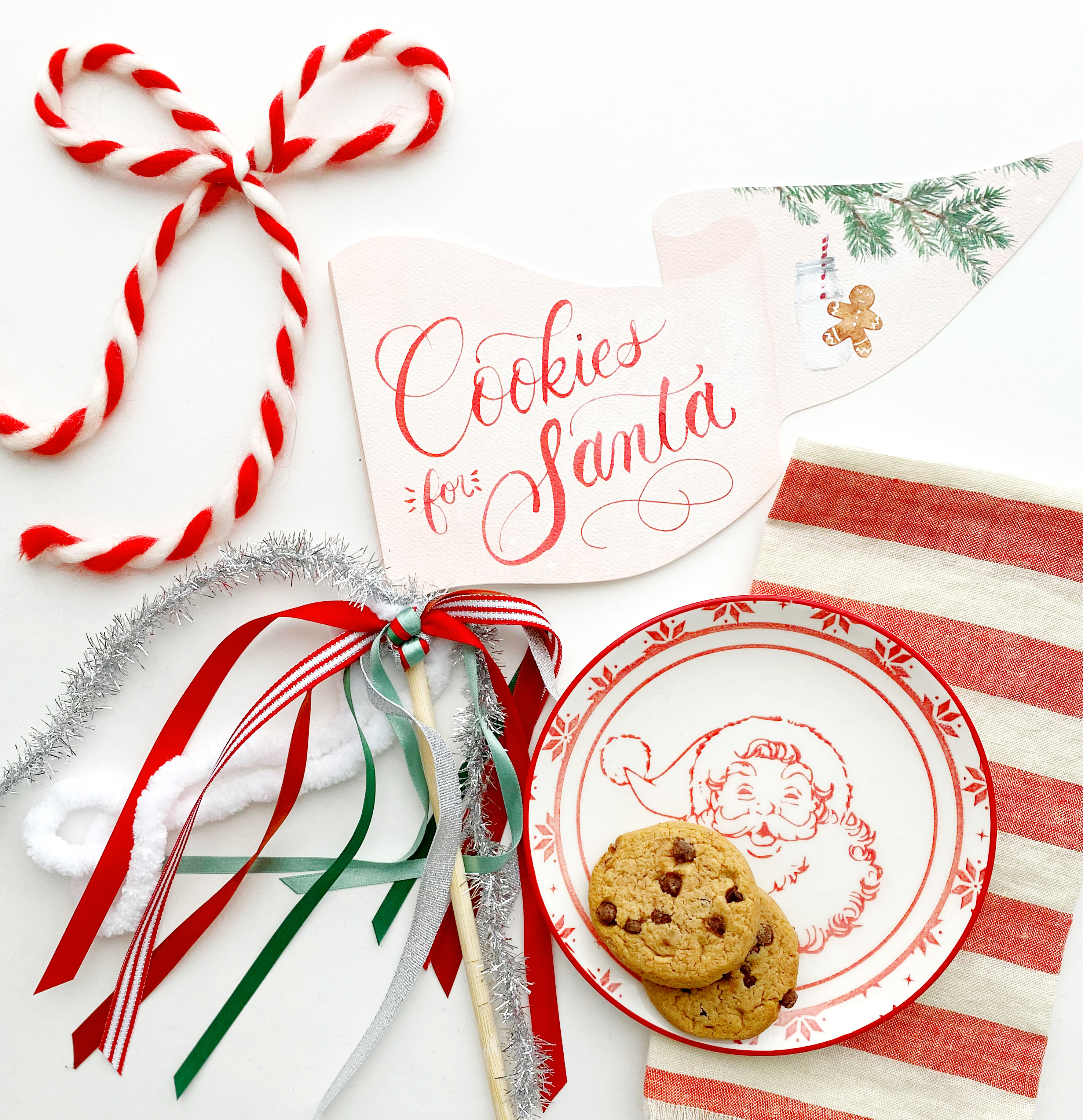 Cookies For Santa Party Pennant
