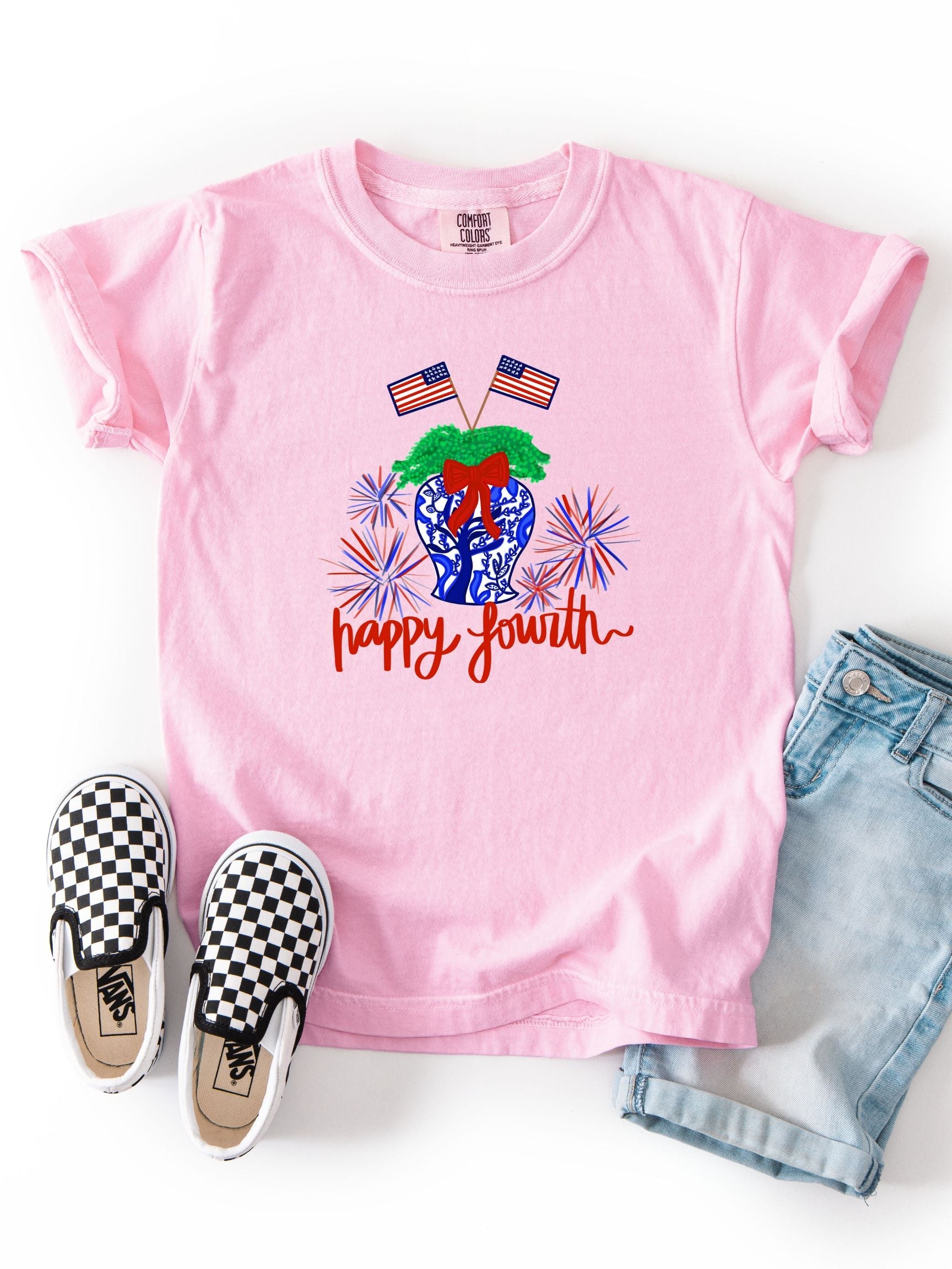 Happy Fourth Comfort Color Tee - Adult