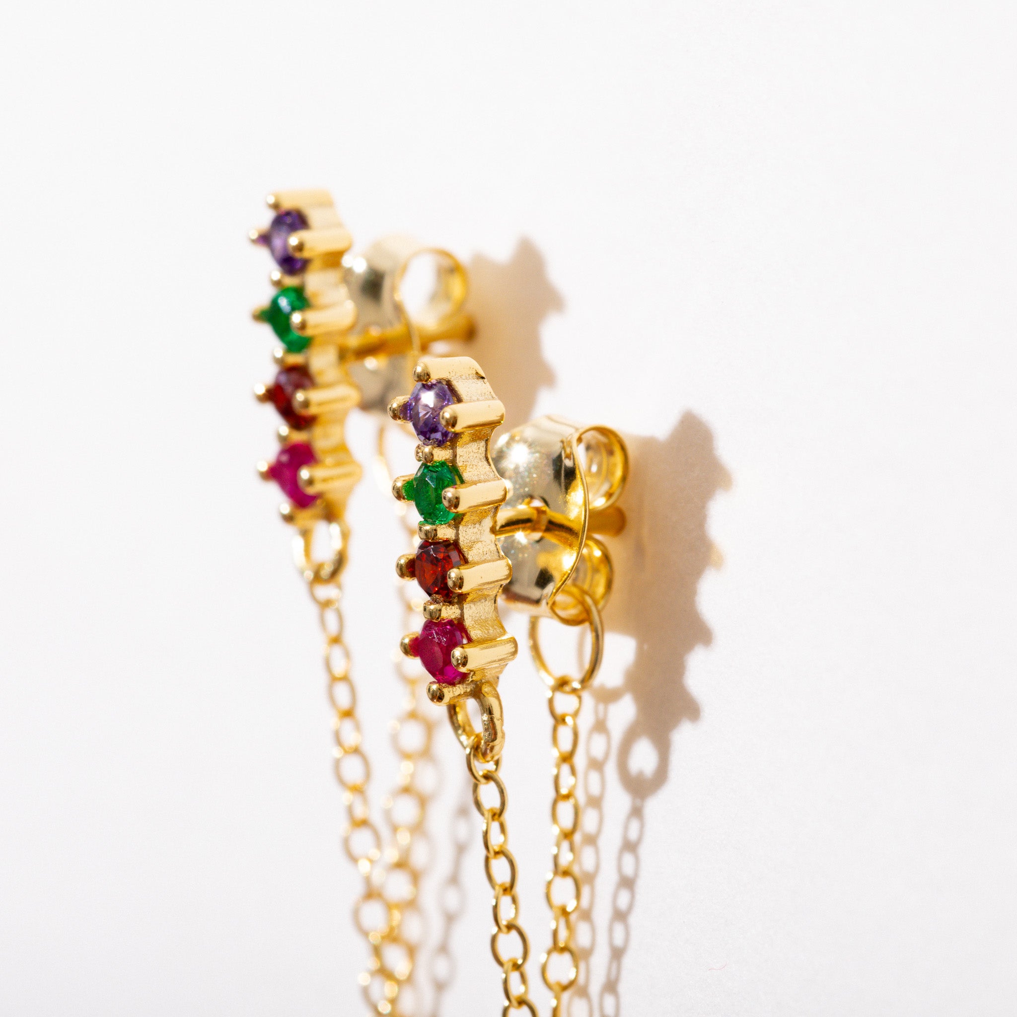 Rainbow Chain Studs