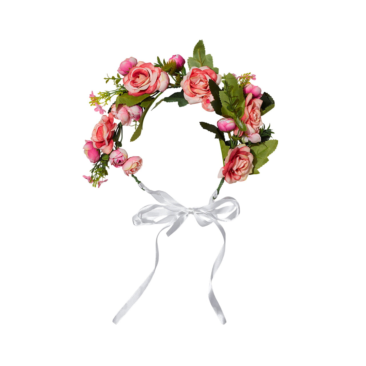 Pink Rose Flower Crown (kids Size)