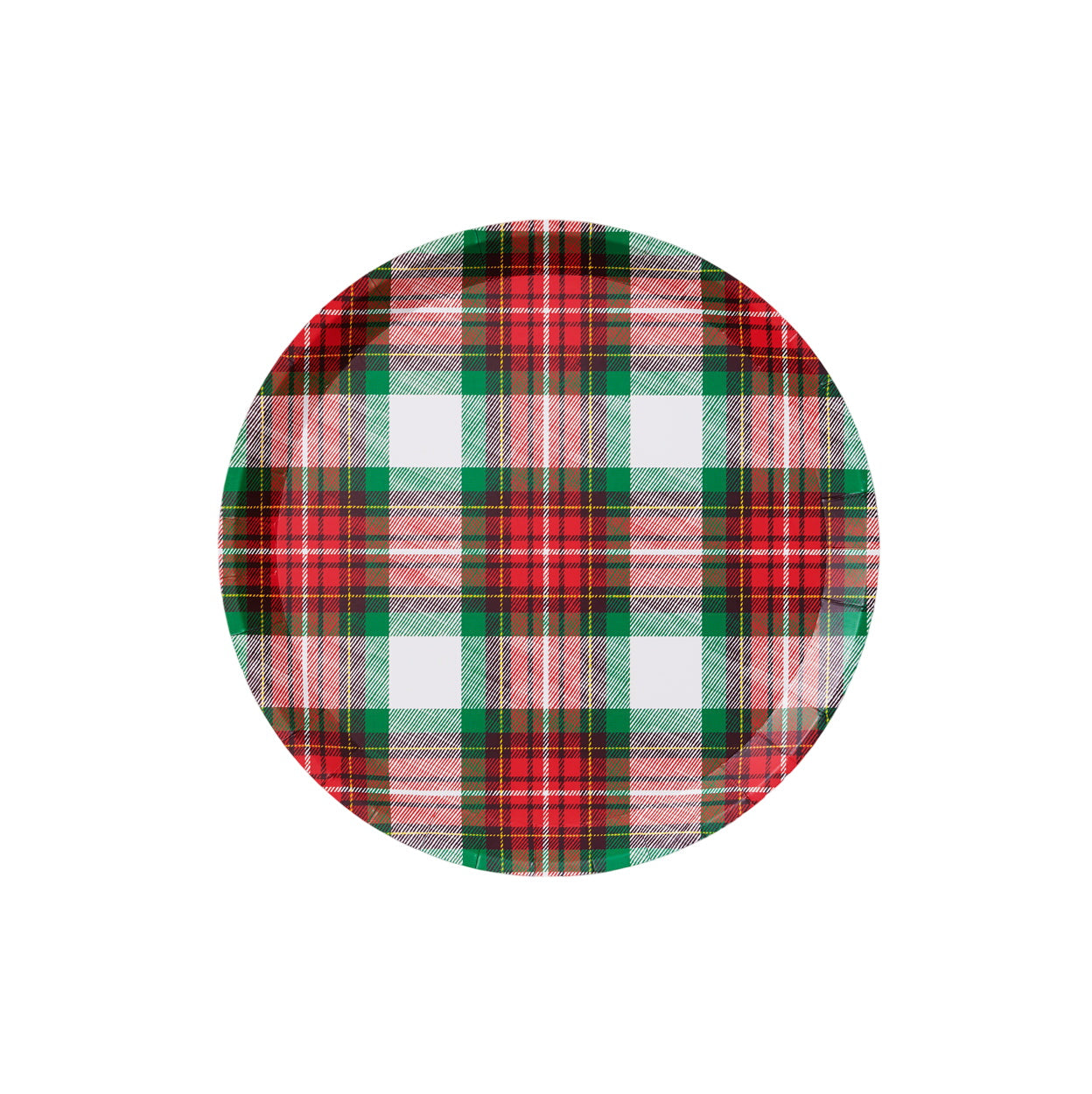 Winter Plaid Large Plates (10 Per Pack)