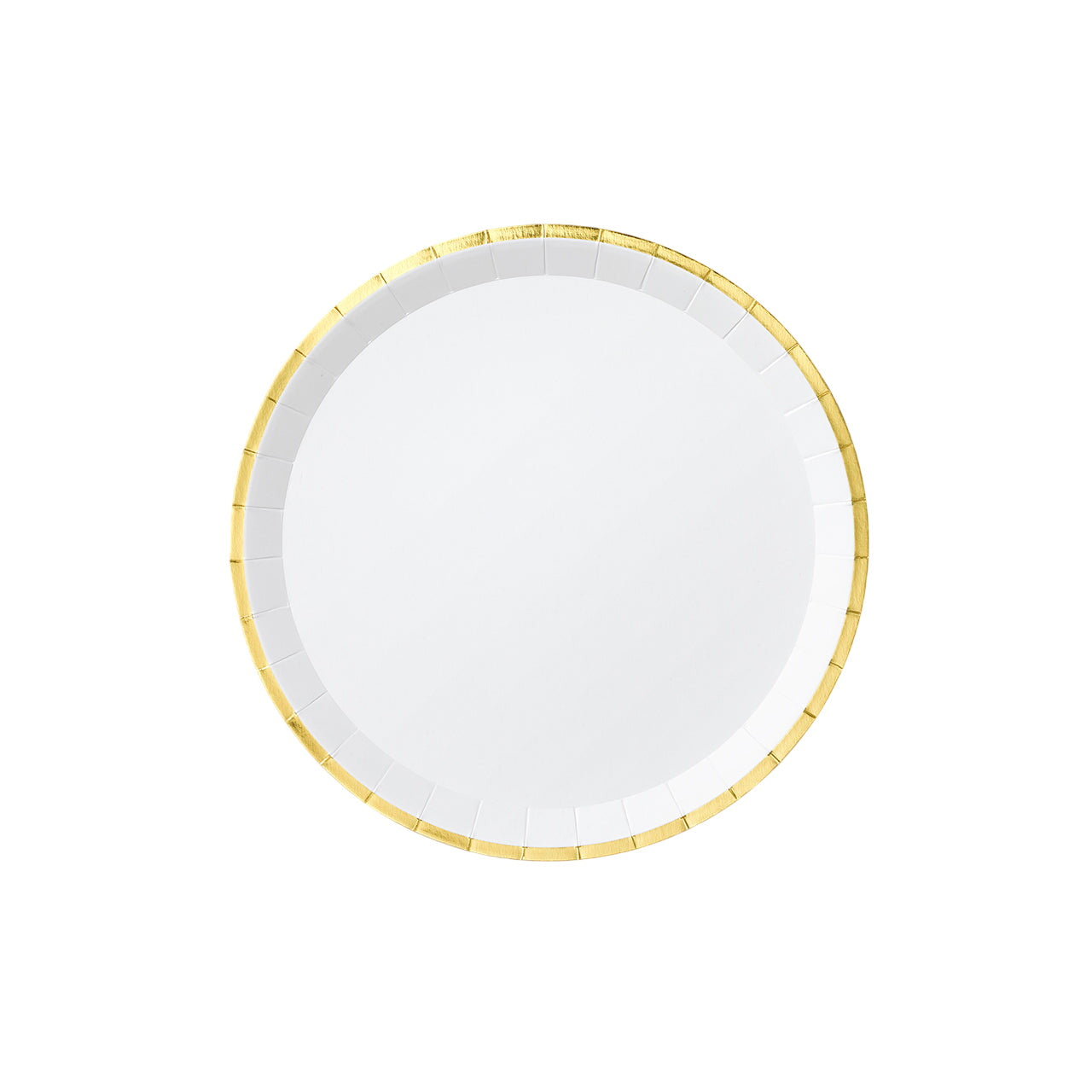 White And Gold Classic Large Plates (10 Per Pack)