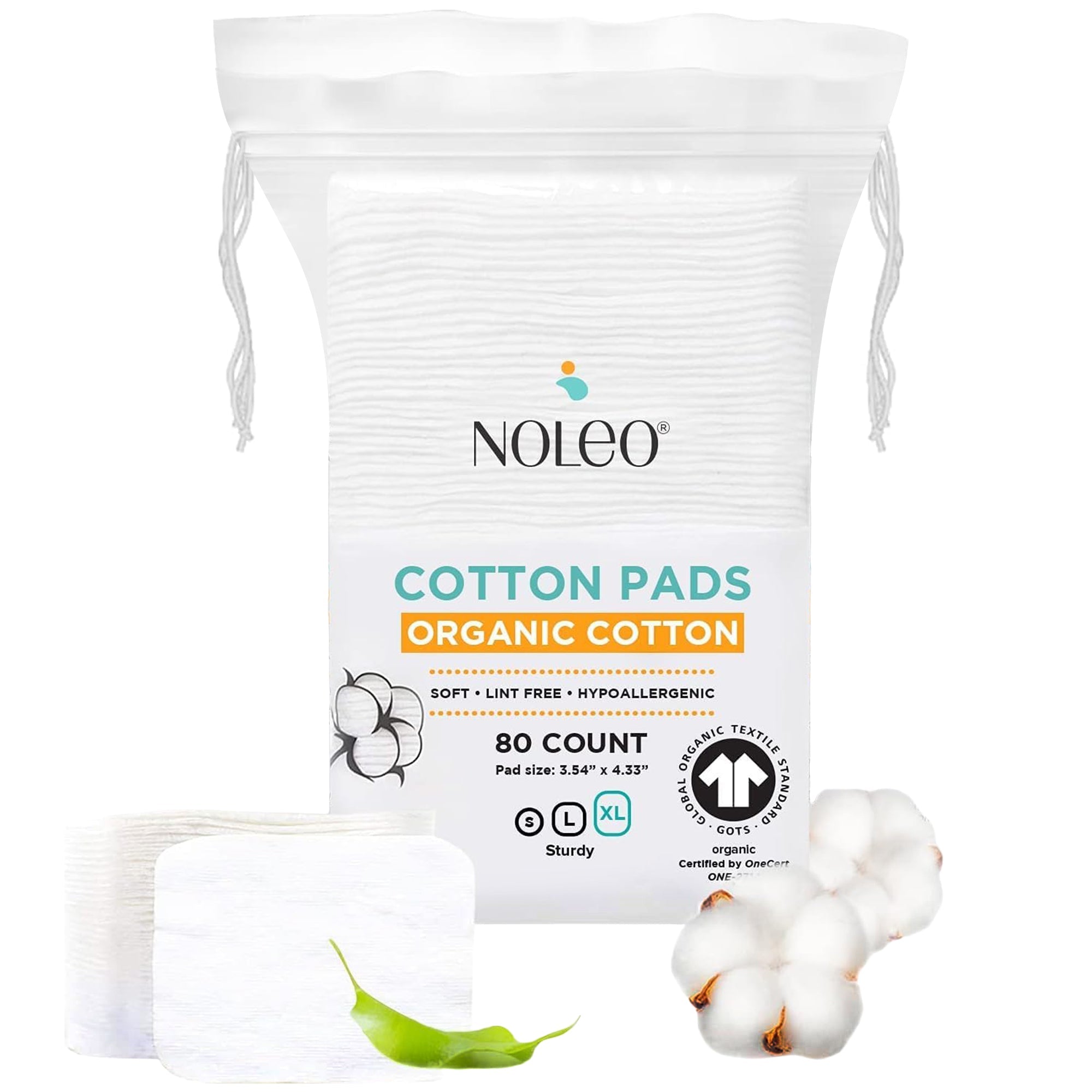 Noleo Organic Cotton Pads - Xl 3.54"x4.33"