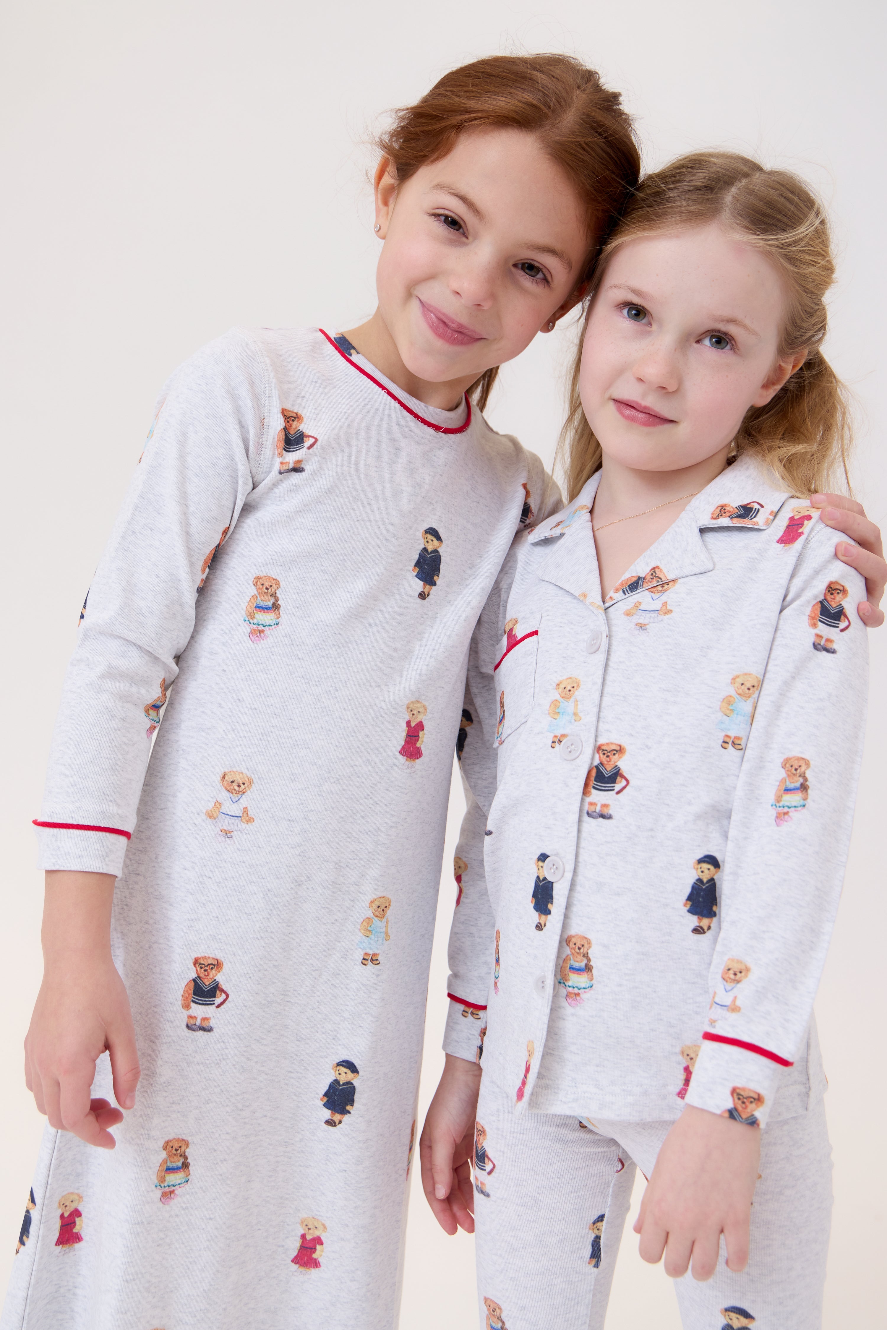 Crew Bear Grandpa Set - Grey/red