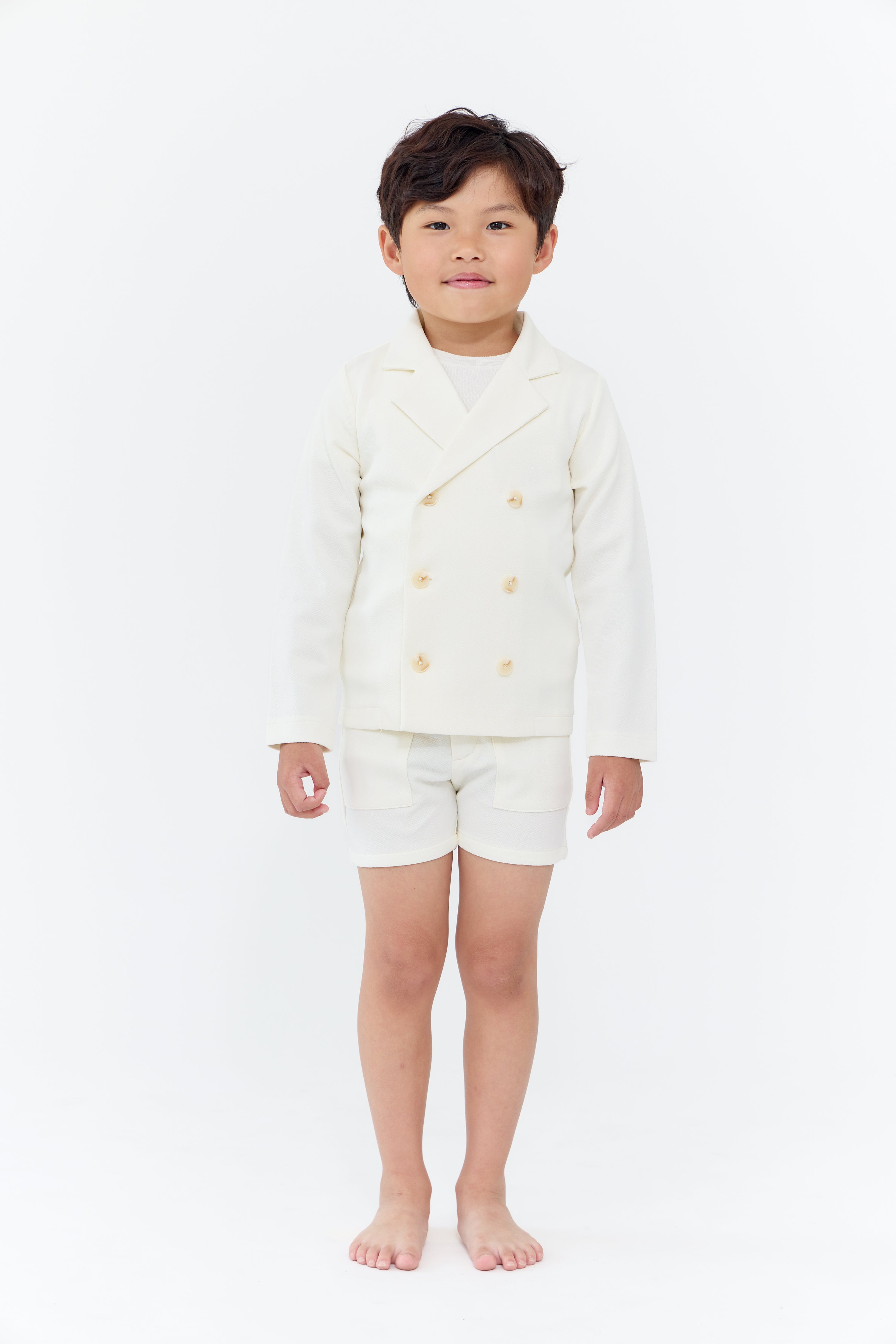London Cotton Blazer - White