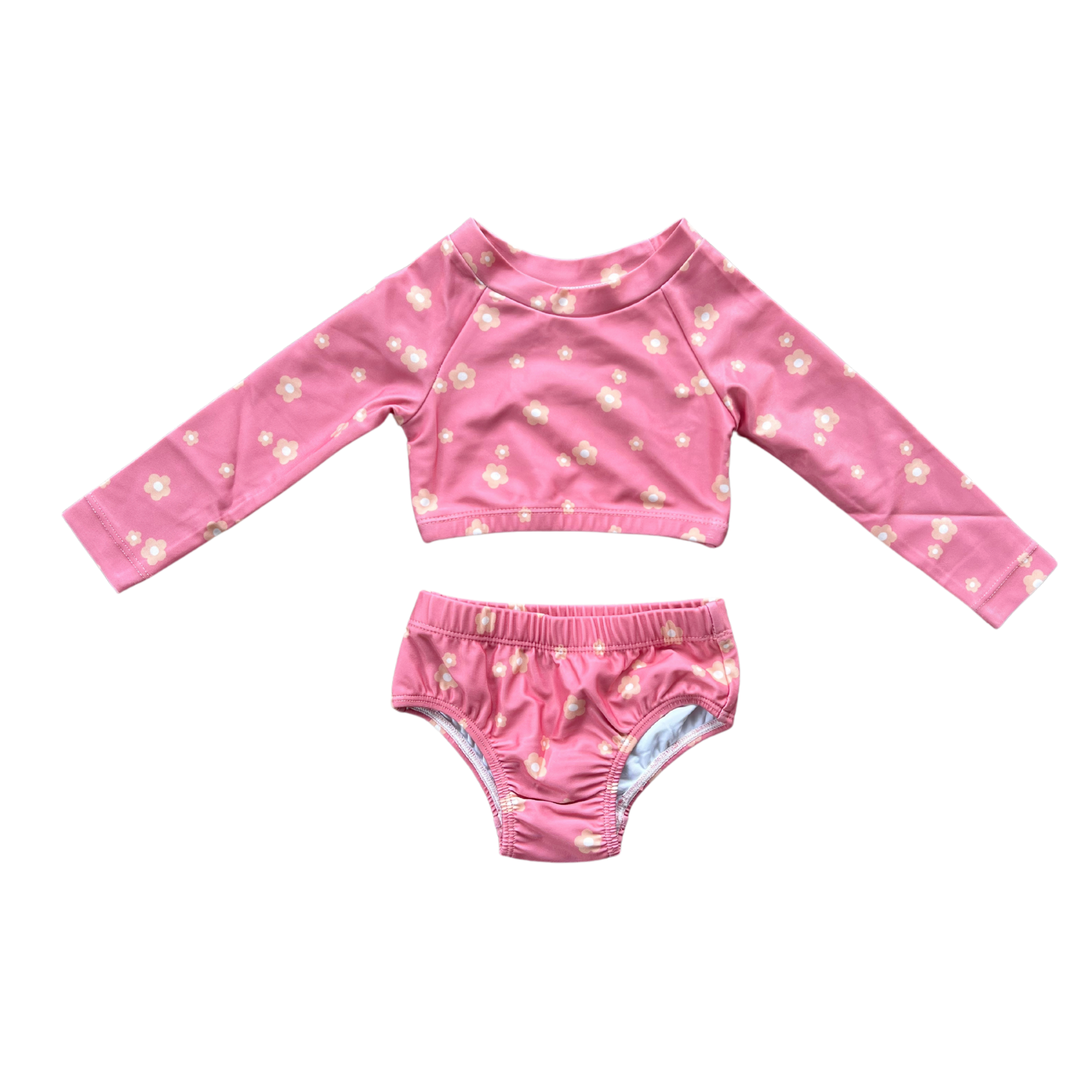 Girl's Two-piece Crop Swim Set