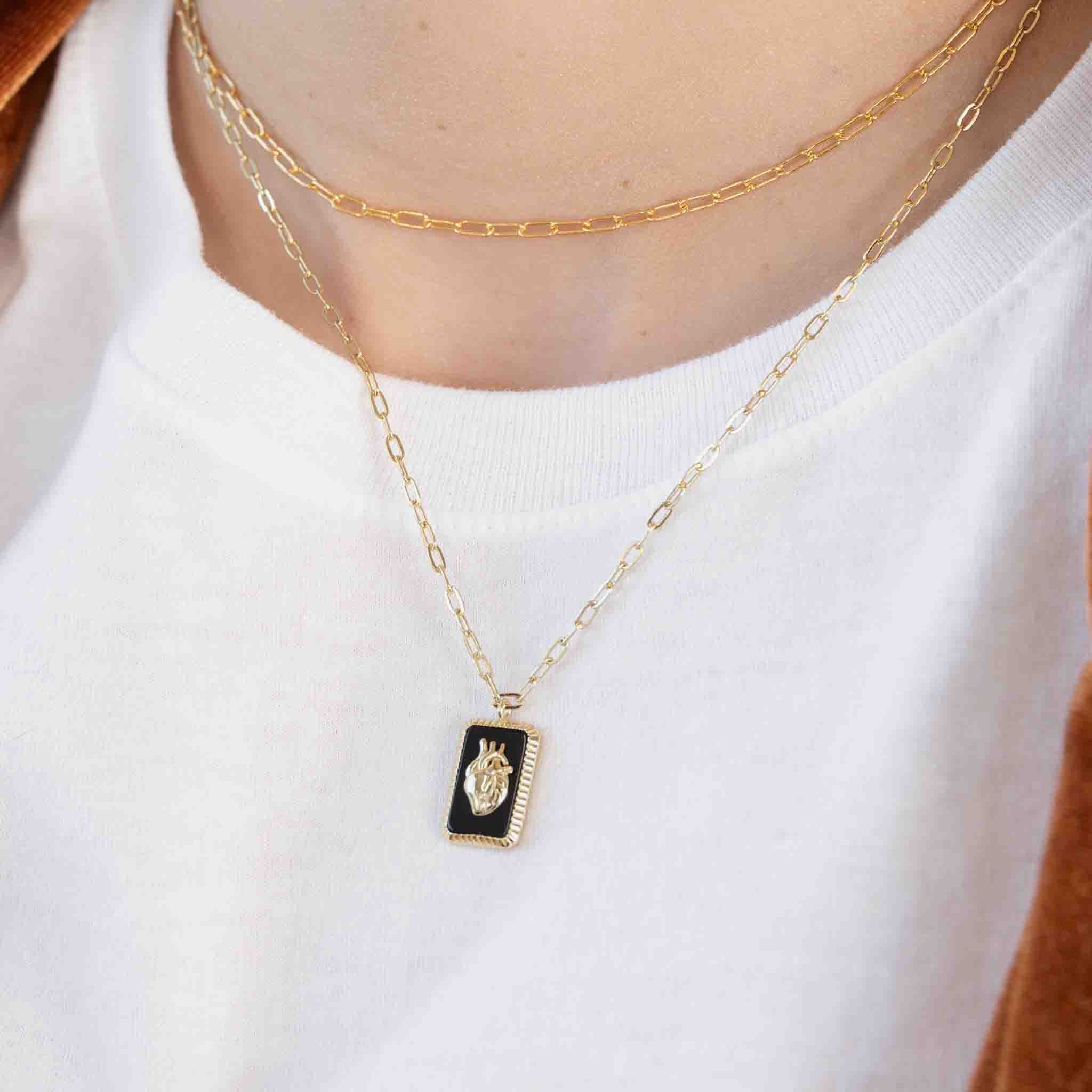 Anatomical Heart Pendant Necklace