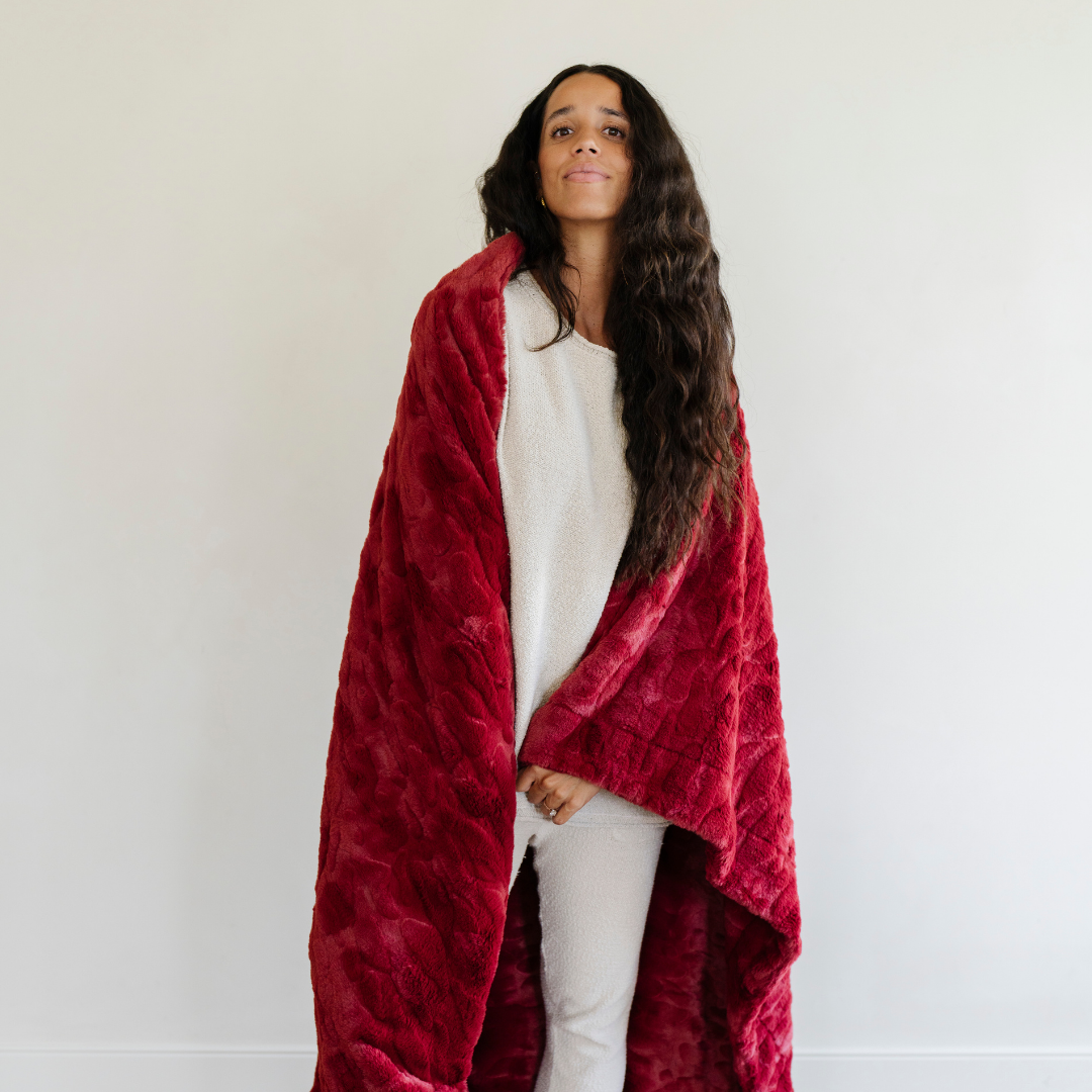 Patterned Faux Fur Throw Blankets
