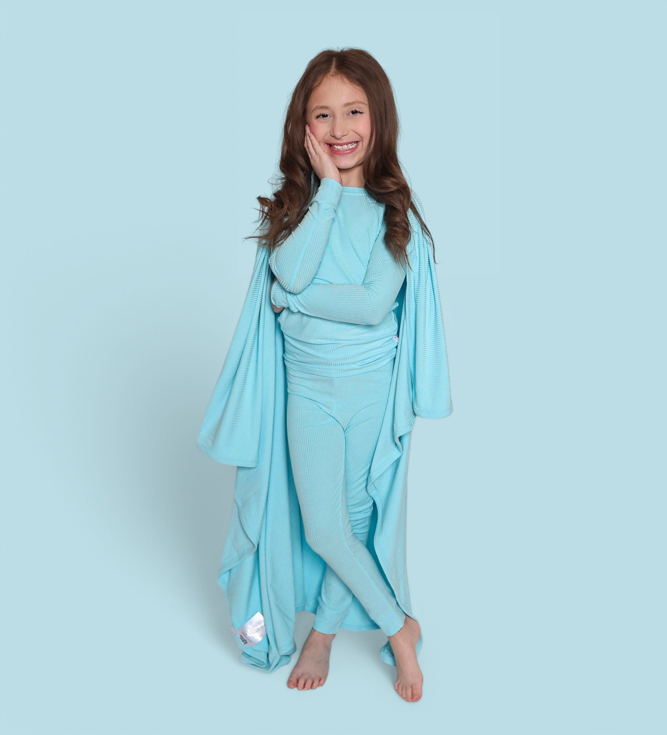 Capri Blue Rib Dream Blanket