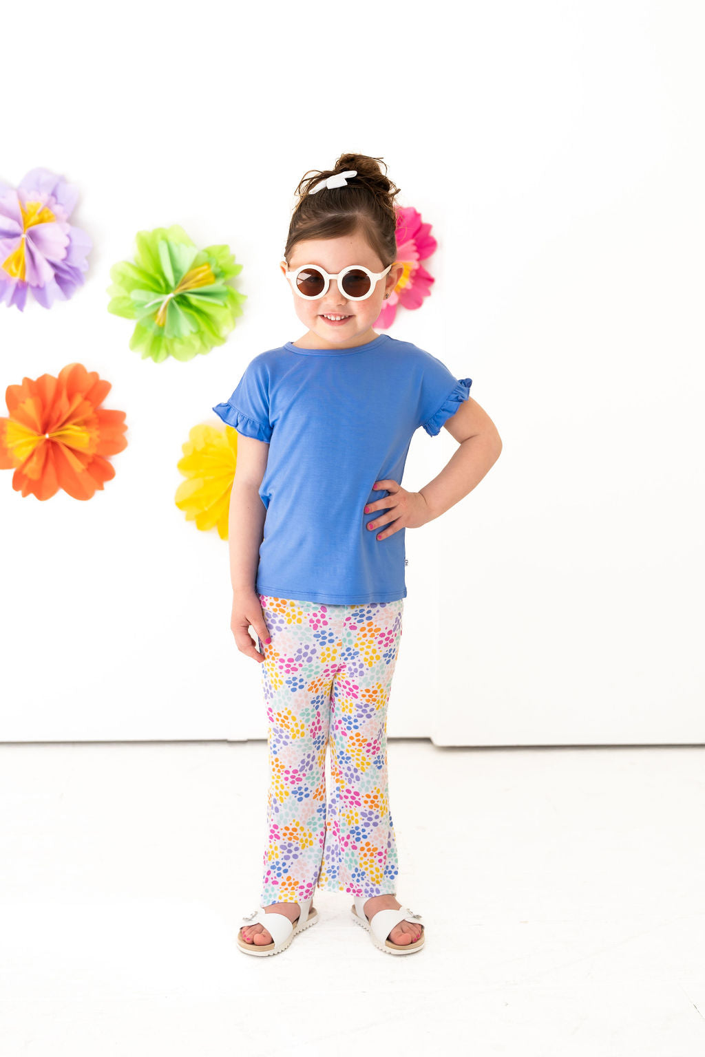 Korrie Purple Bamboo Ruffle Tee