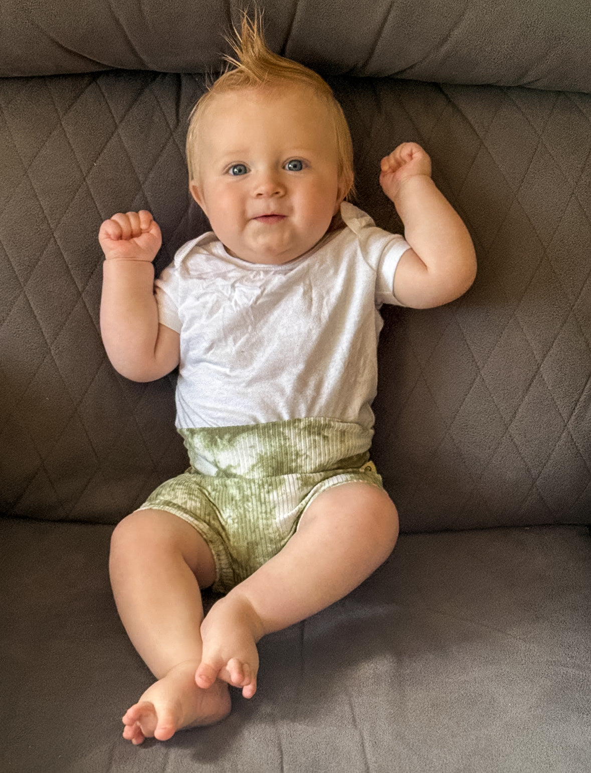 Olive Green Tie Dye Ribbed Bummies